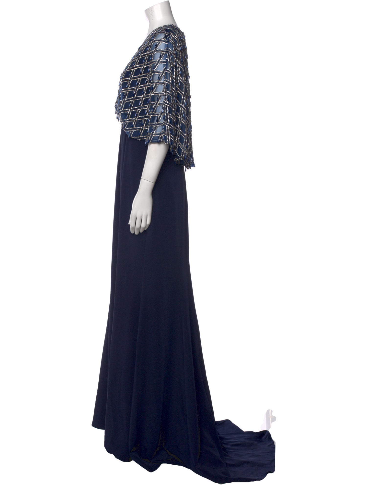 Mac Duggal Printed Long Dress