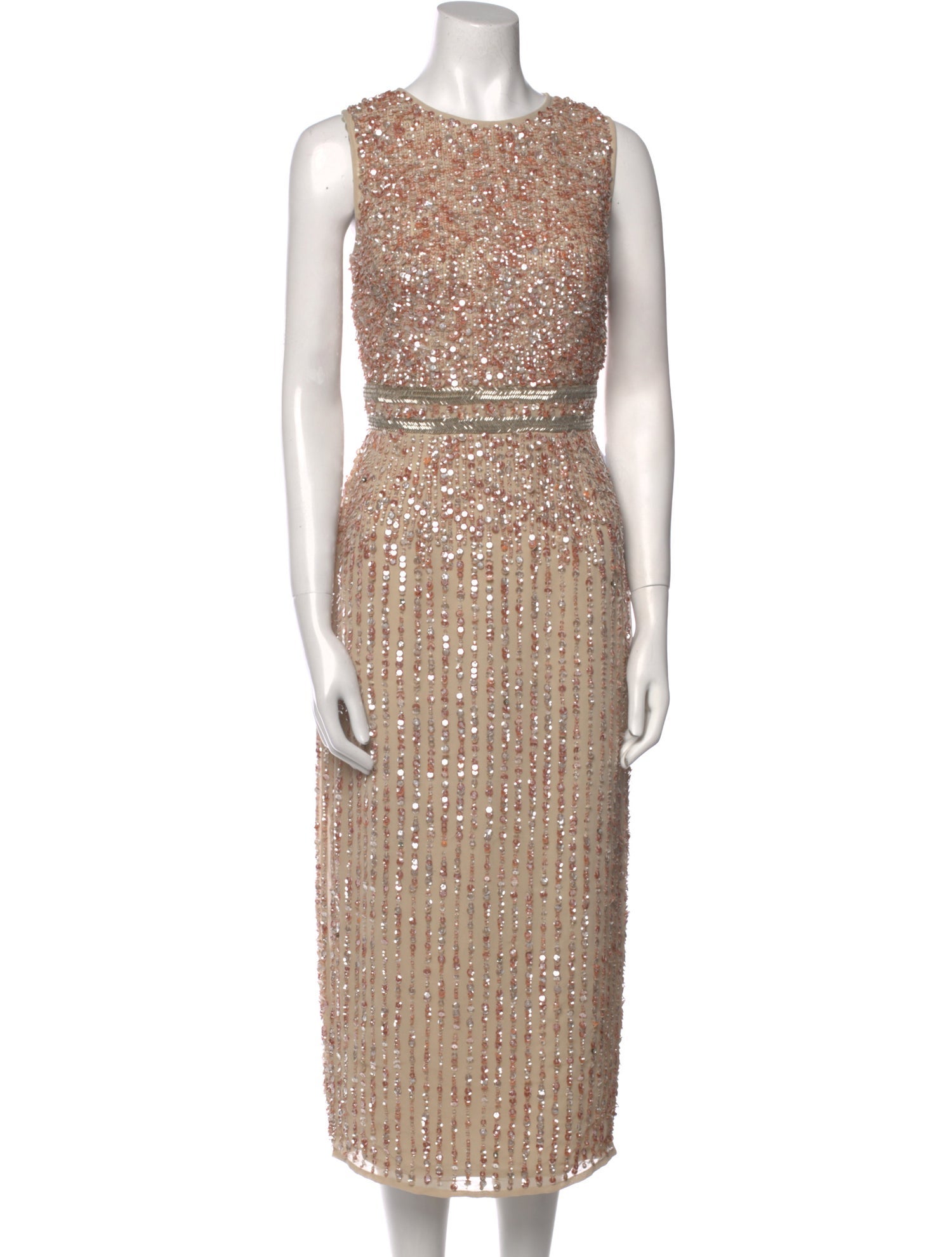 Mac Duggal Crew Neck Midi Length Dress w/ Tags