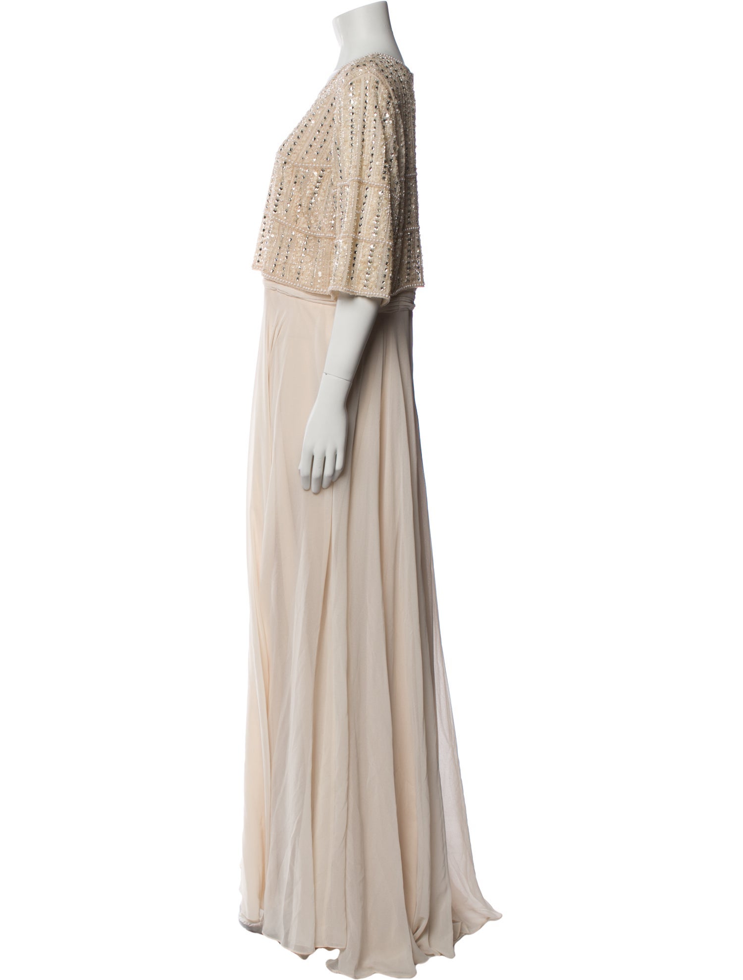 Mac Duggal Scoop Neck Long Dress