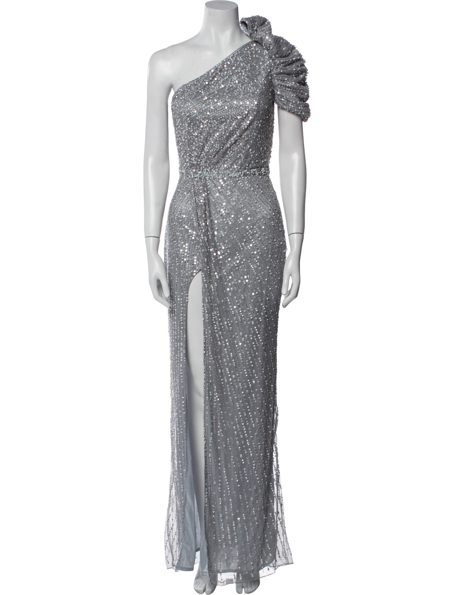 Mac Duggal One-Shoulder Long Dress