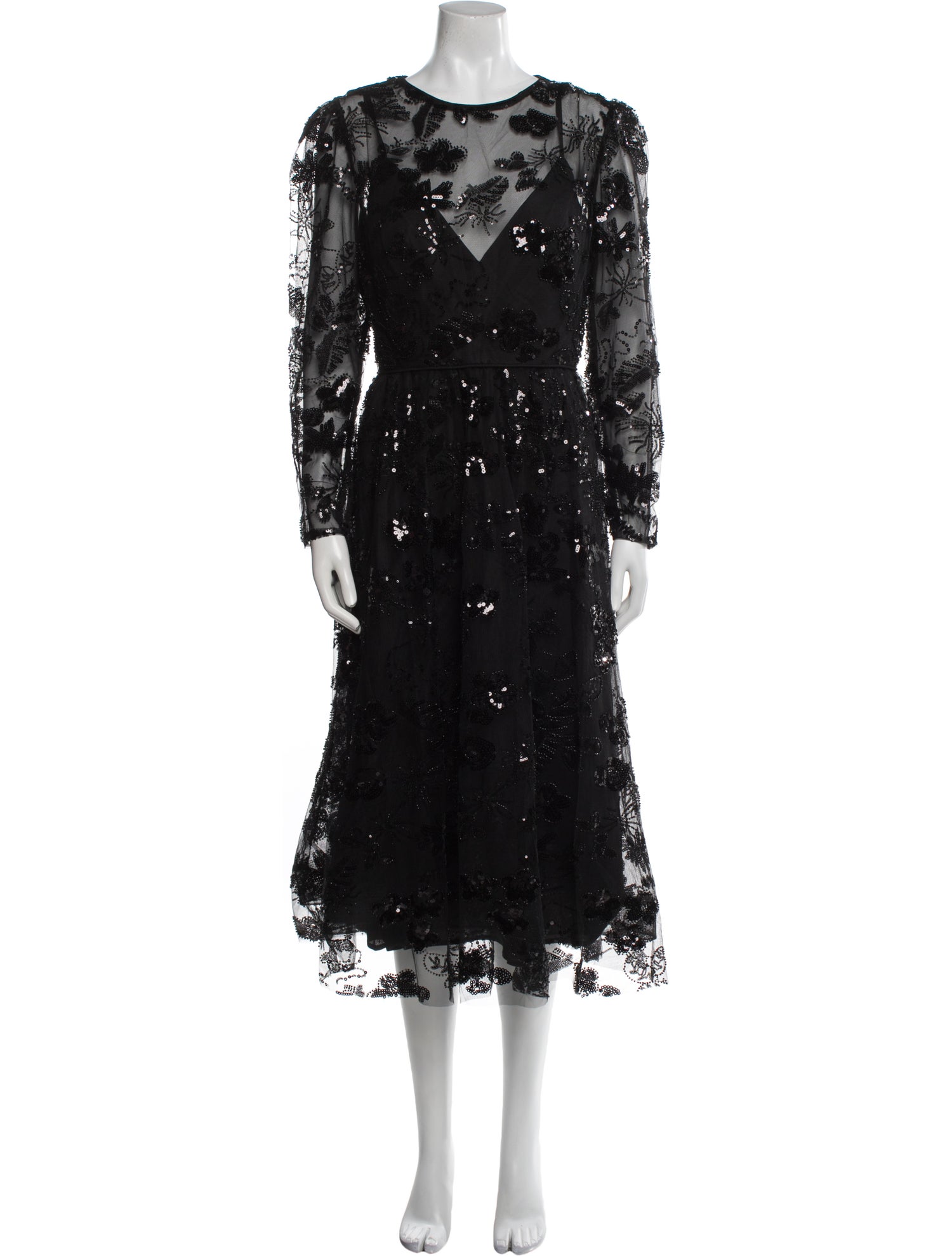 Mac Duggal Mesh Midi Length Dress w/ Tags