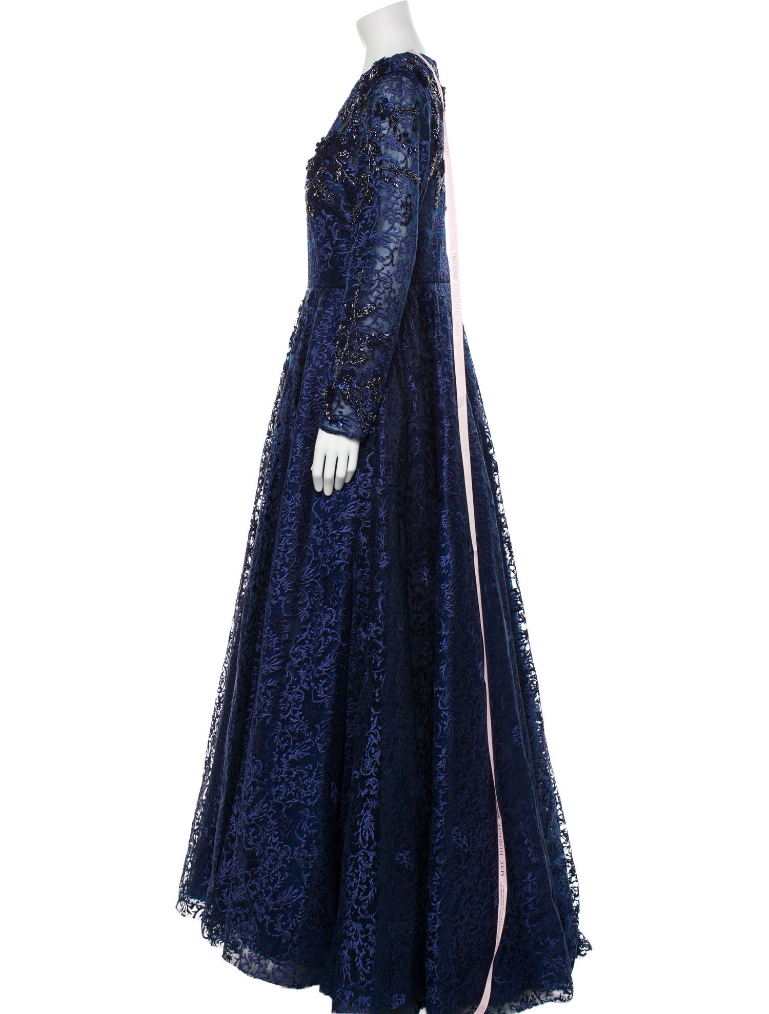 Mac Duggal Crew Neck Long Dress w/ Tags