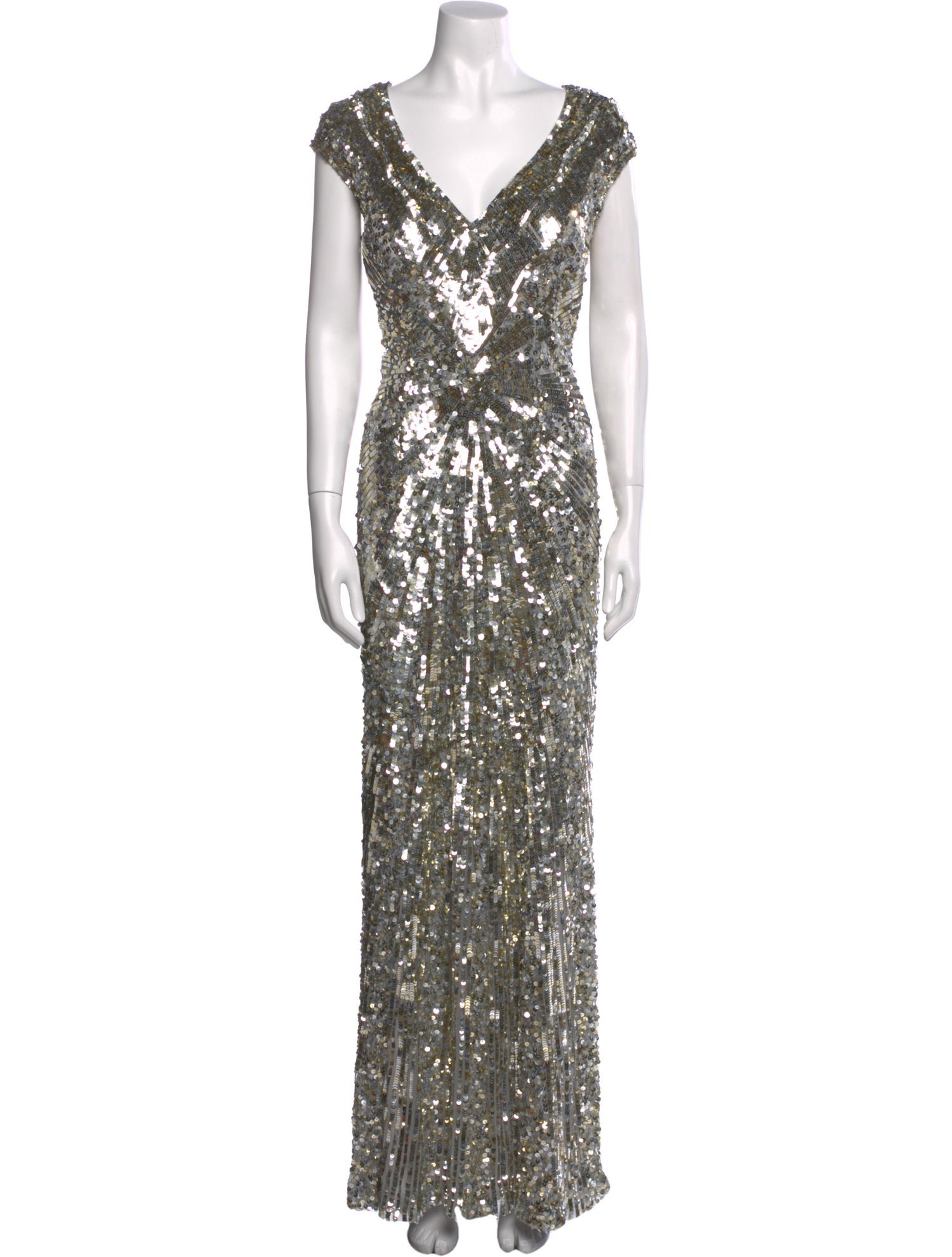 Mac Duggal Patterned Long Dress