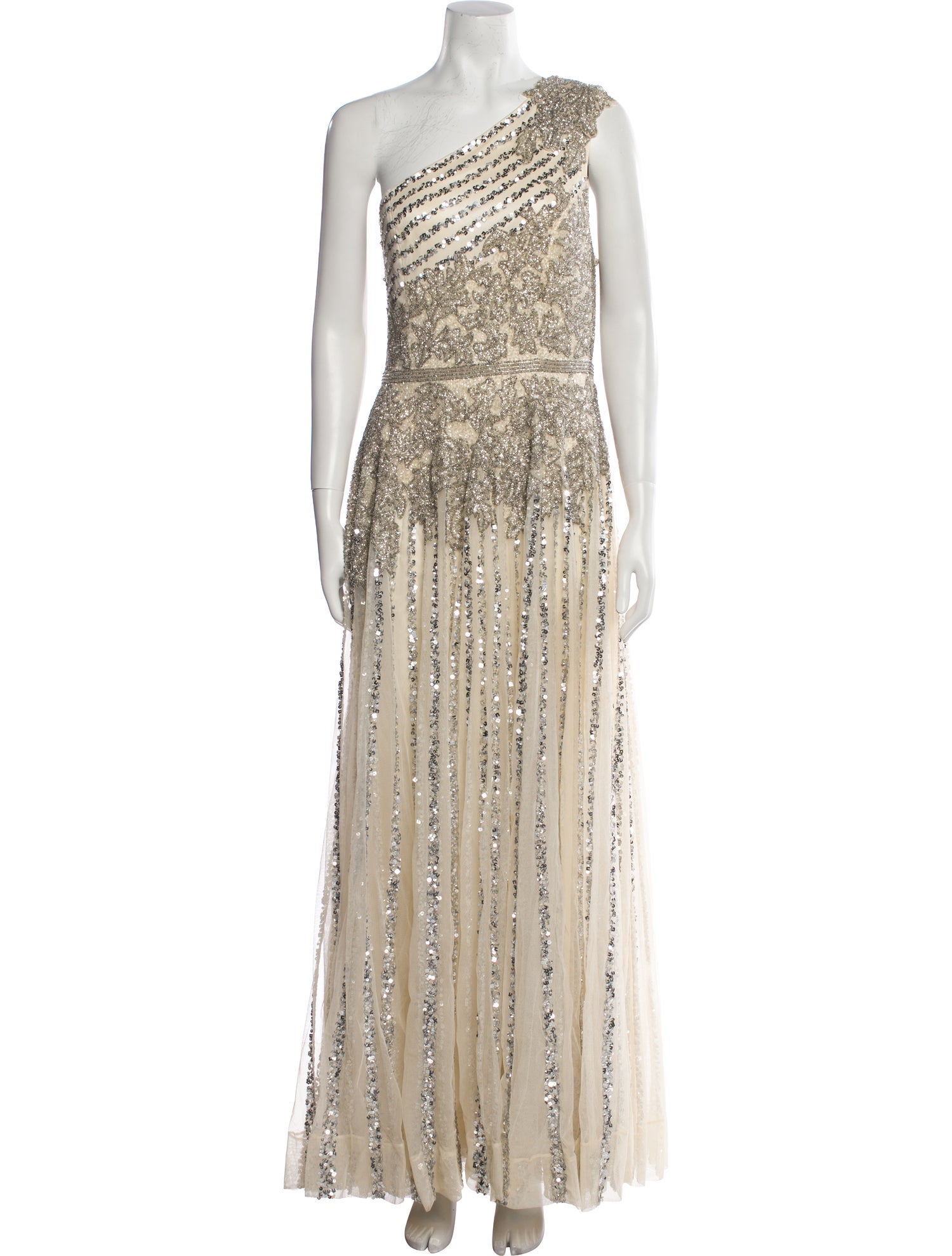 Mac Duggal Lace Pattern Long Dress