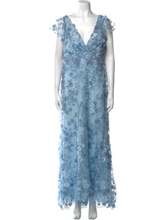 Mac Duggal Patterned Long Dress