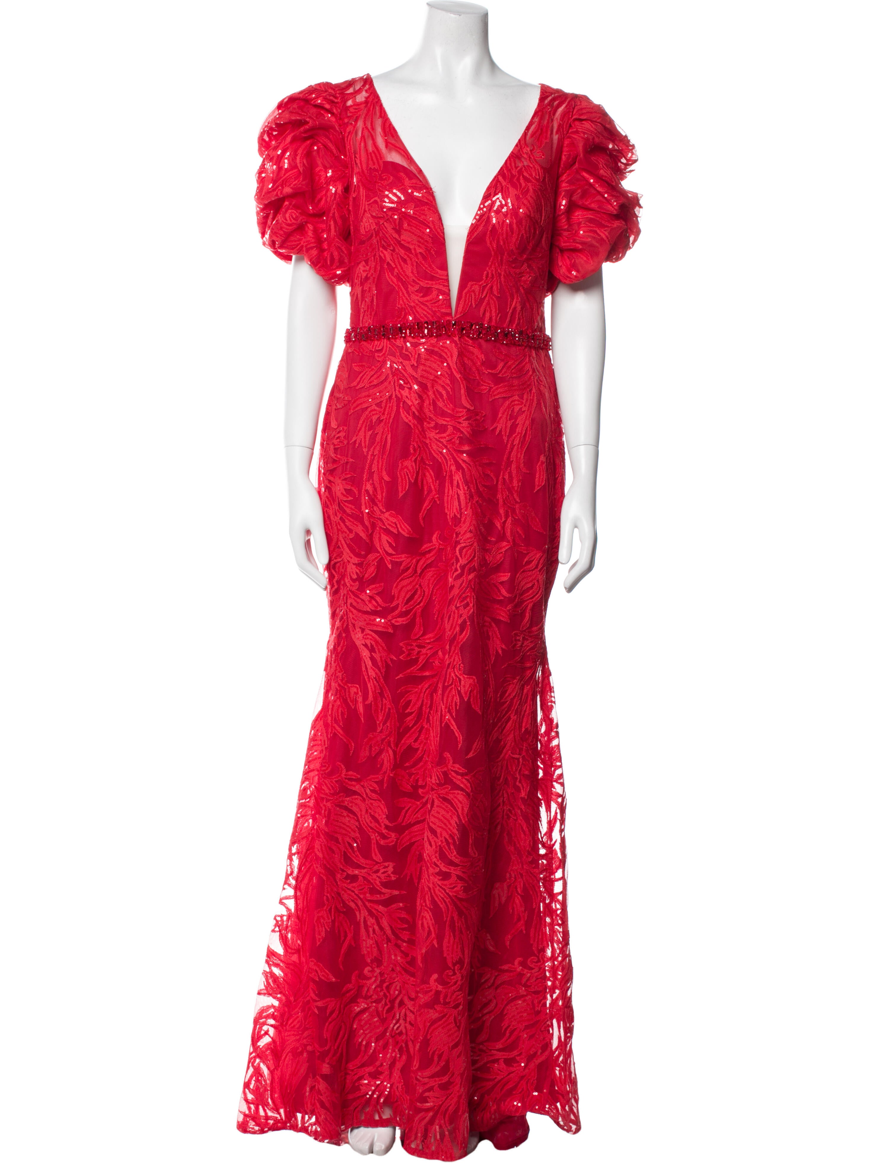 Mac Duggal V-Neck Long Dress