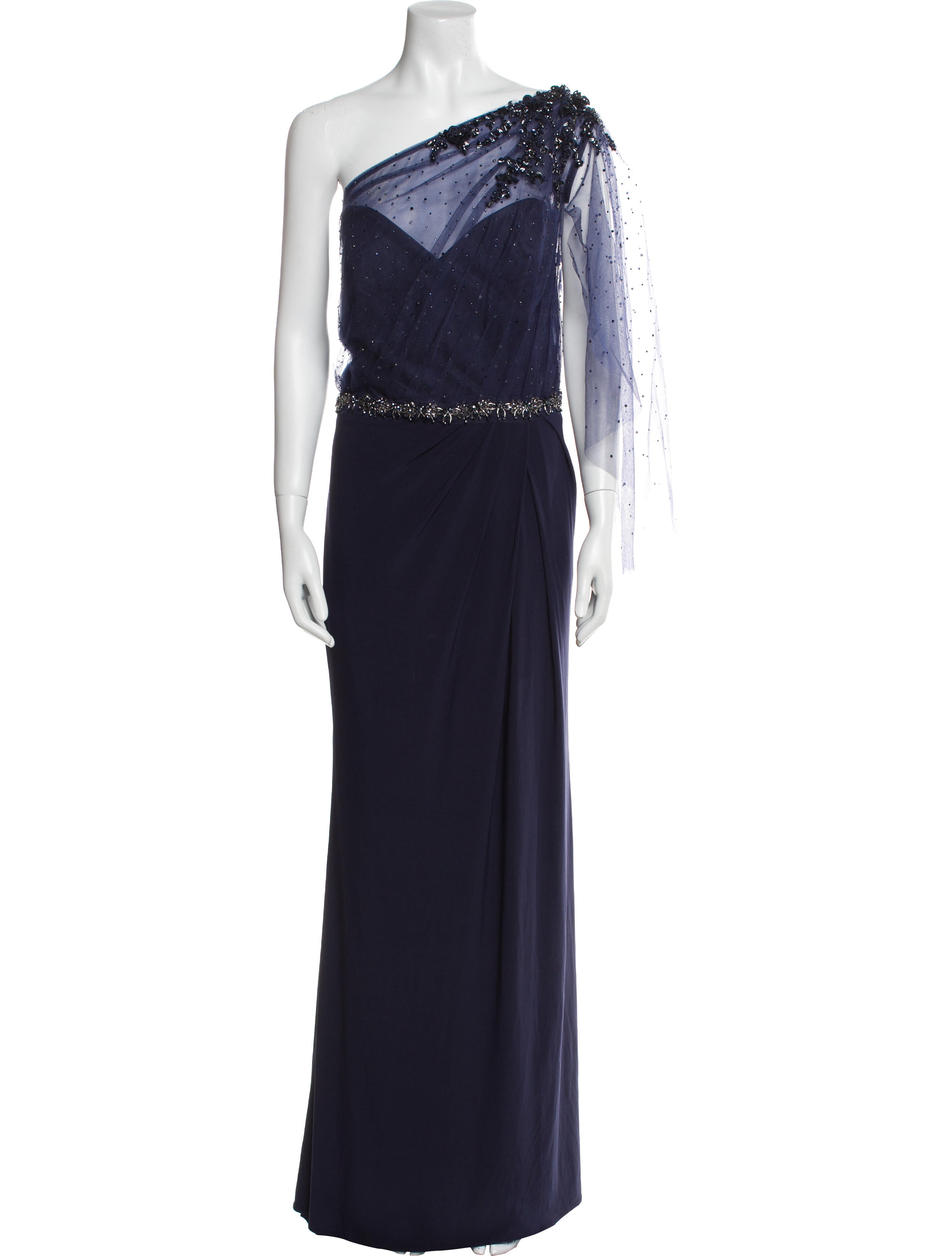 Mac Duggal One-Shoulder Long Dress