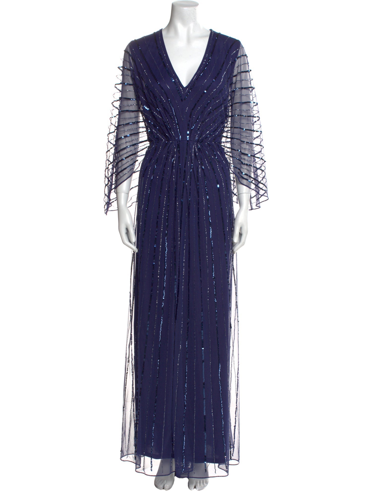 Mac Duggal V-Neck Long Dress