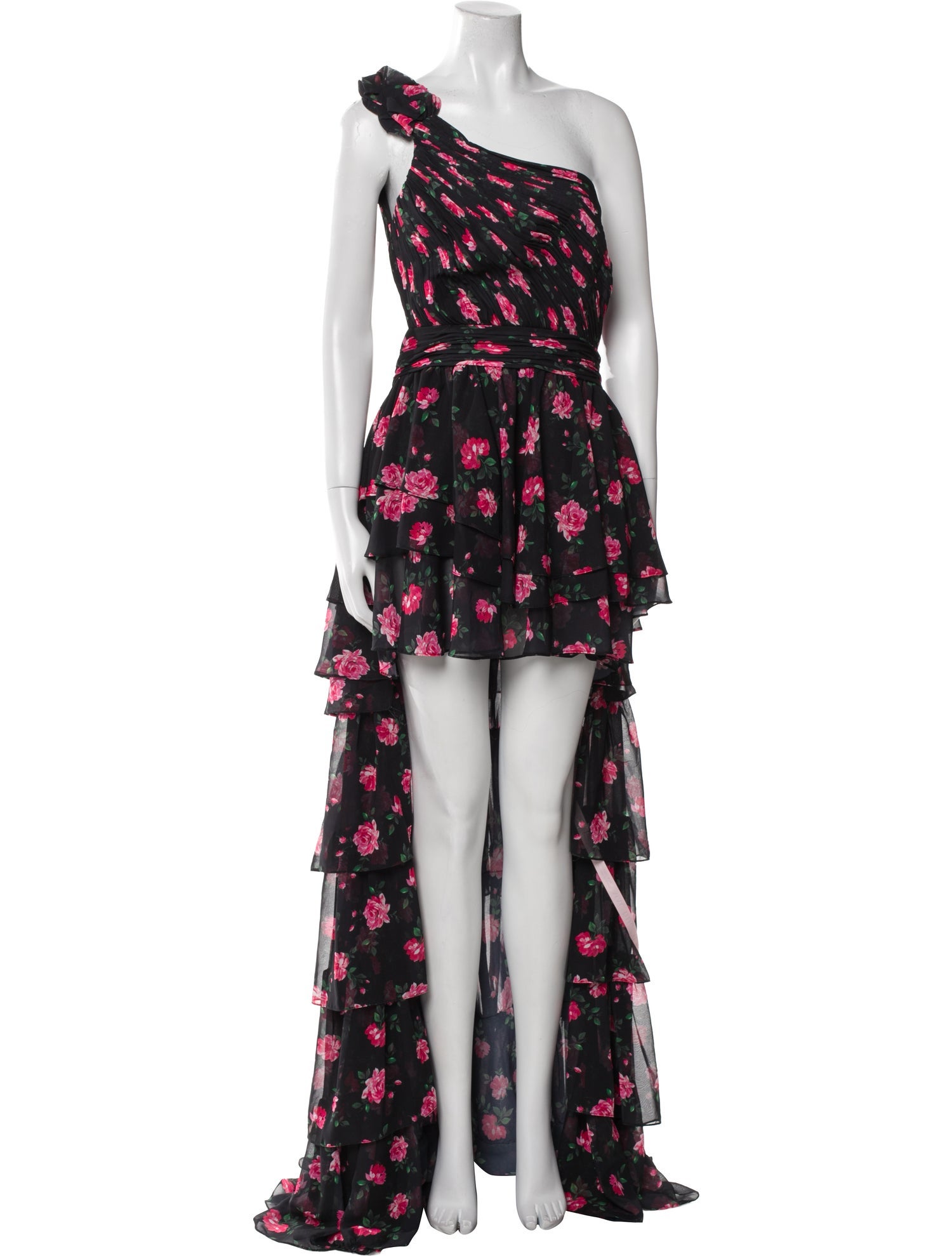 Mac Duggal Floral Print Mini Dress