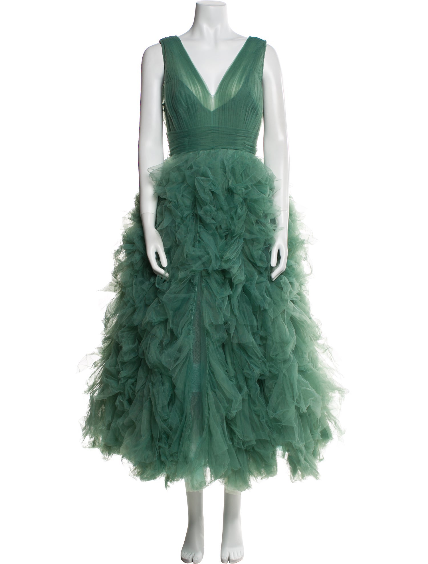 Mac Duggal V-Neck Long Dress