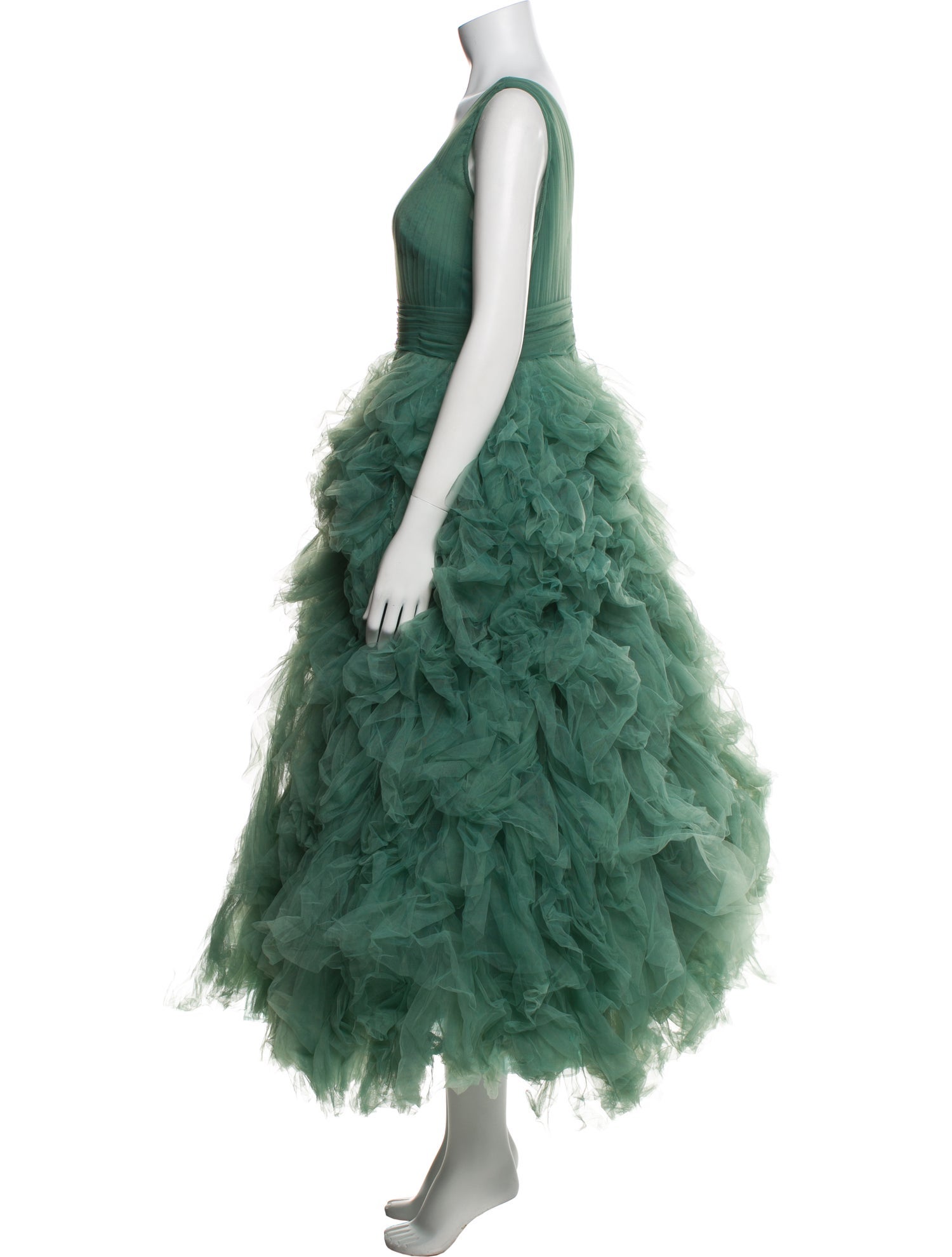 Mac Duggal V-Neck Long Dress