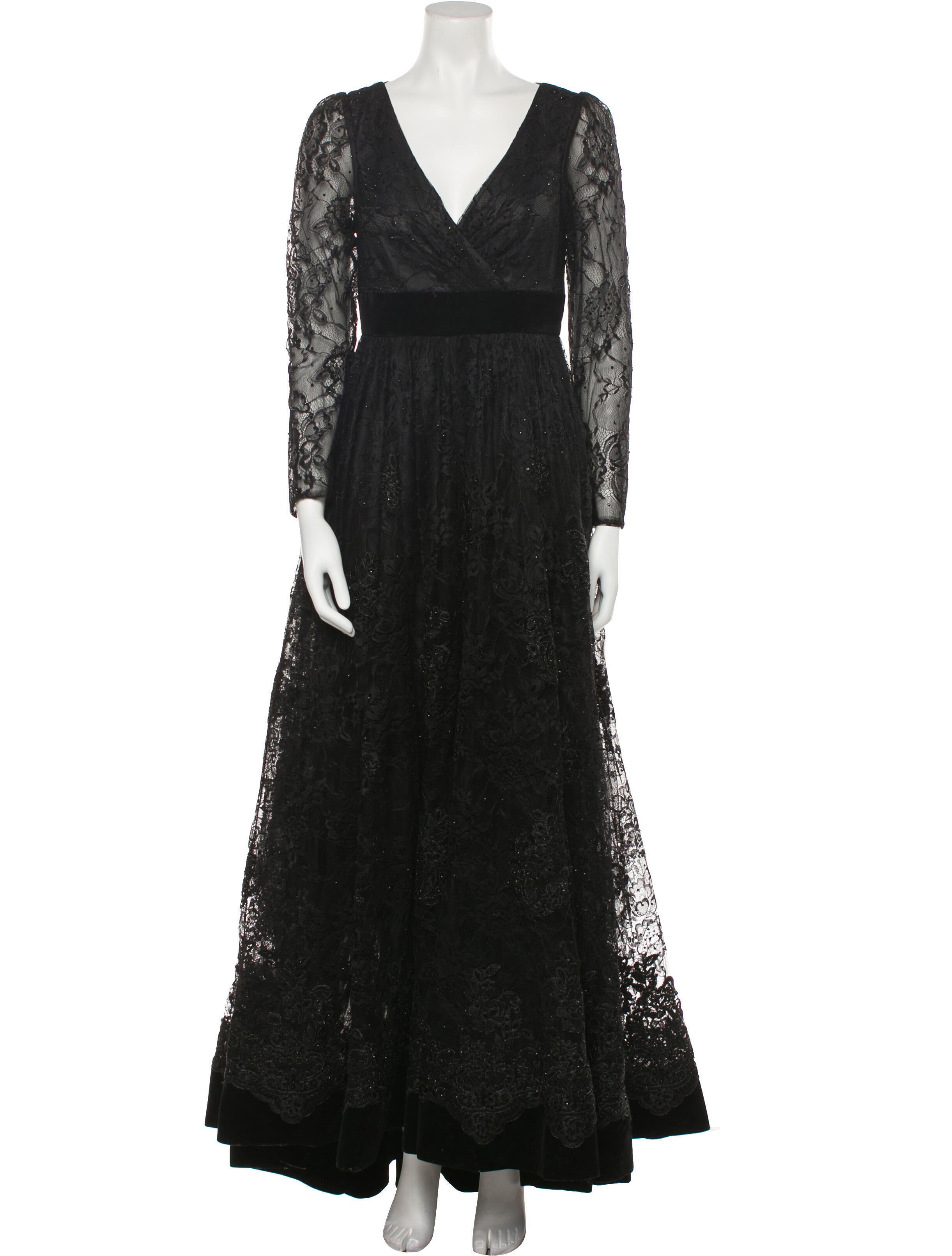 Mac Duggal V-Neck Long Dress