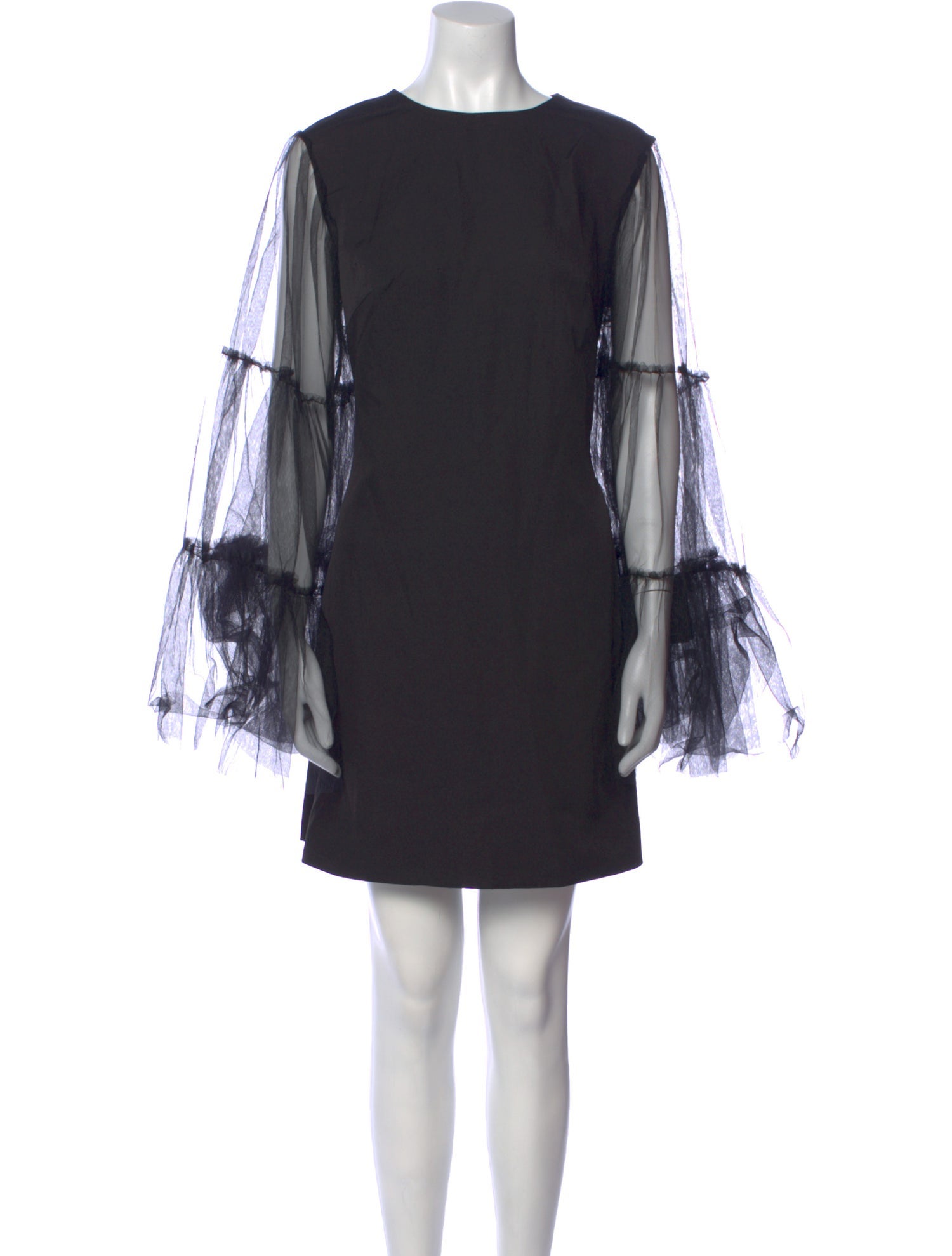 Mac Duggal Bateau Neckline Mini Dress