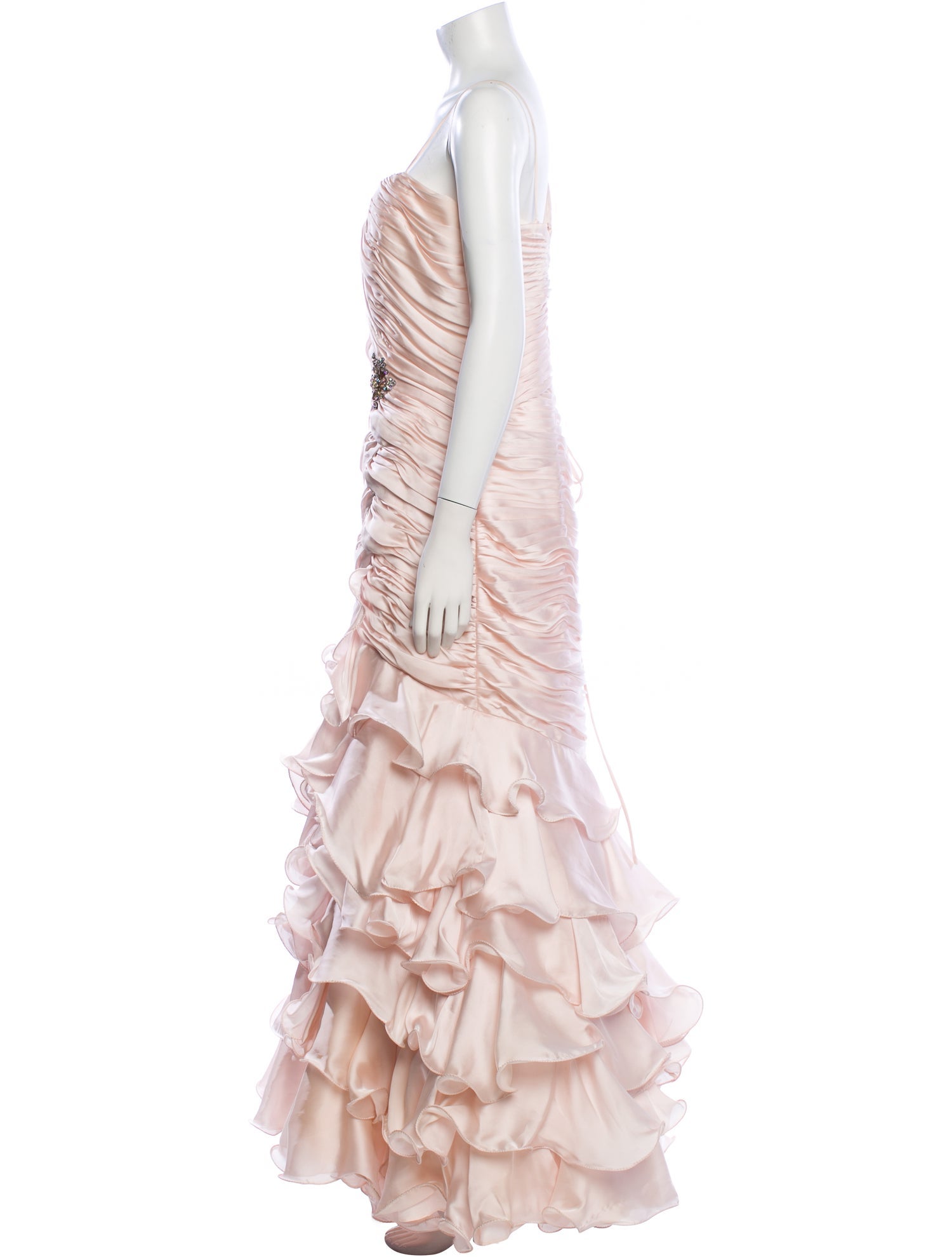 Mac Duggal Square Neckline Long Dress