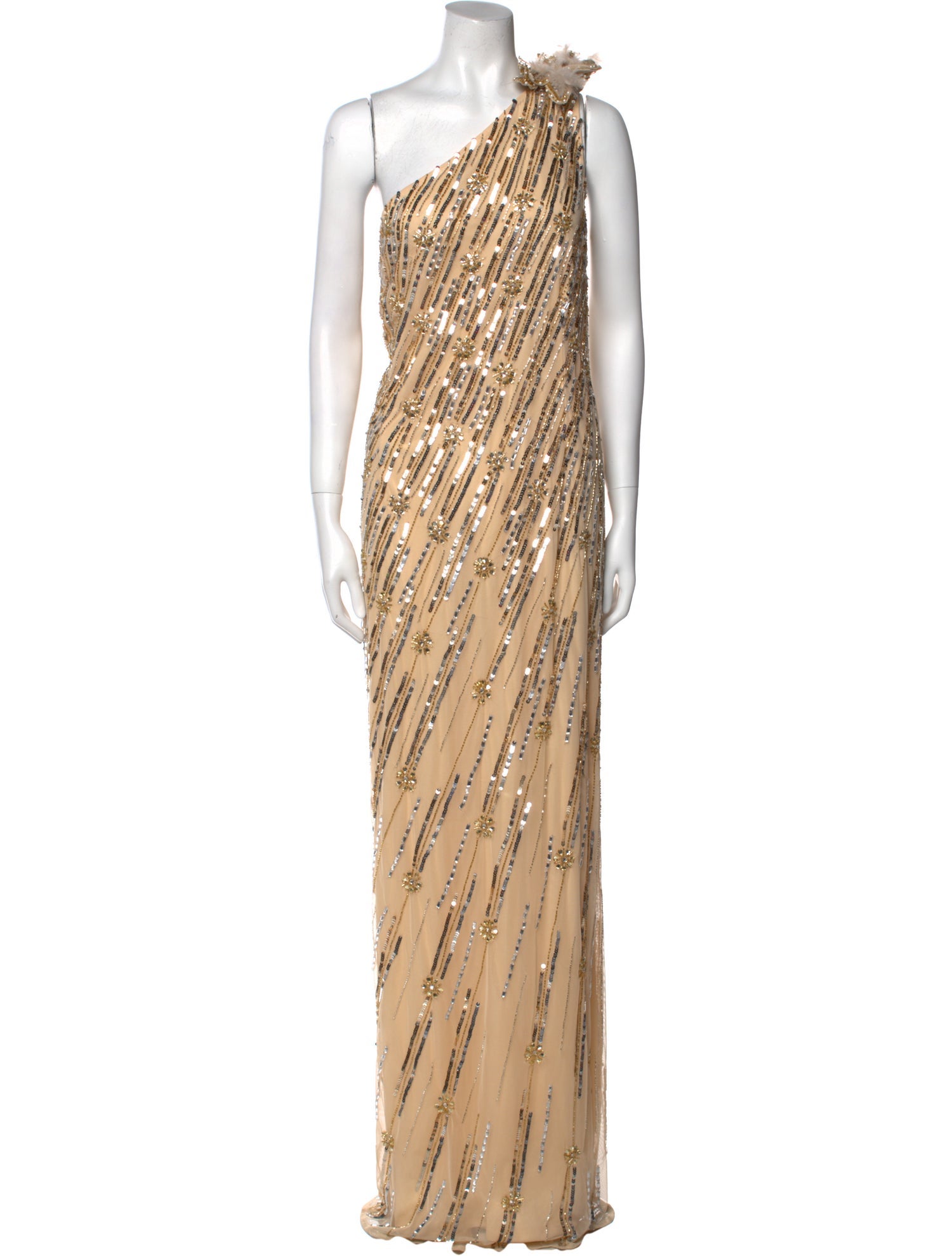 Mac Duggal Printed Long Dress