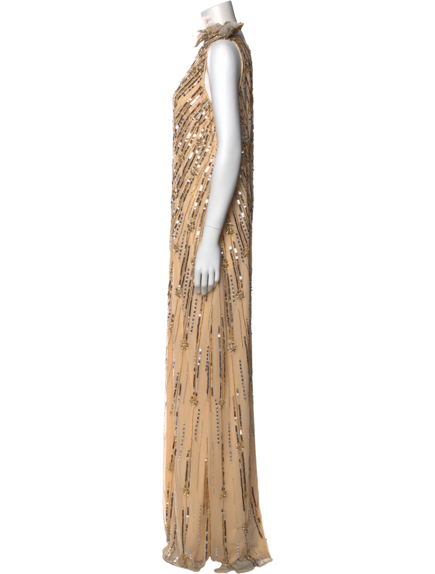 Mac Duggal Printed Long Dress