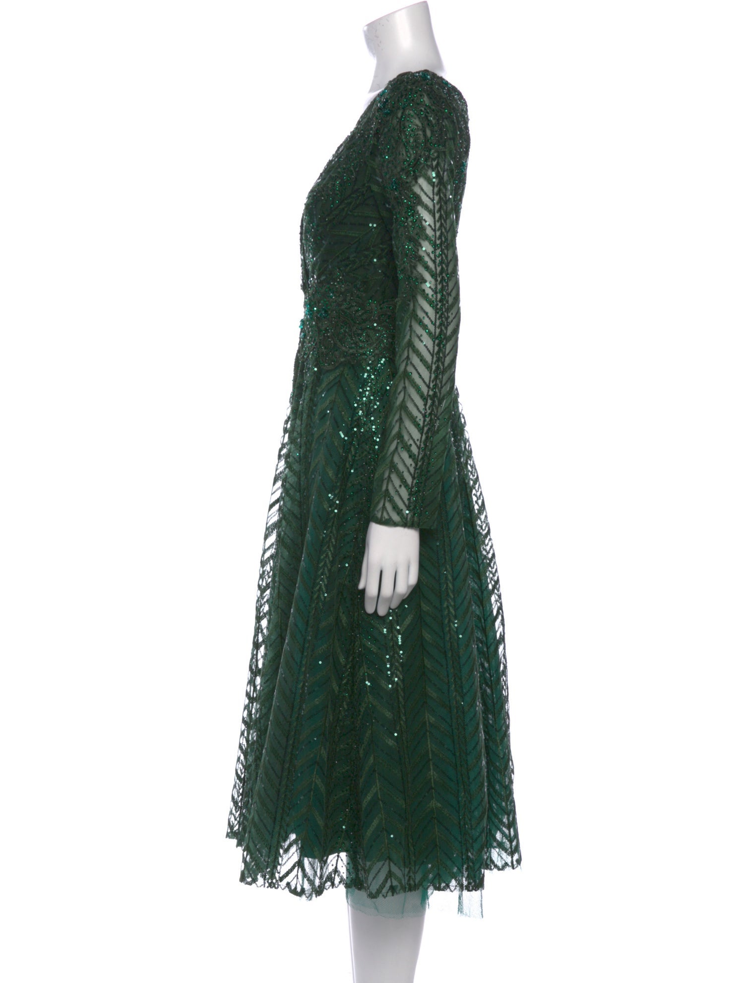 Mac Duggal V-Neck Long Dress