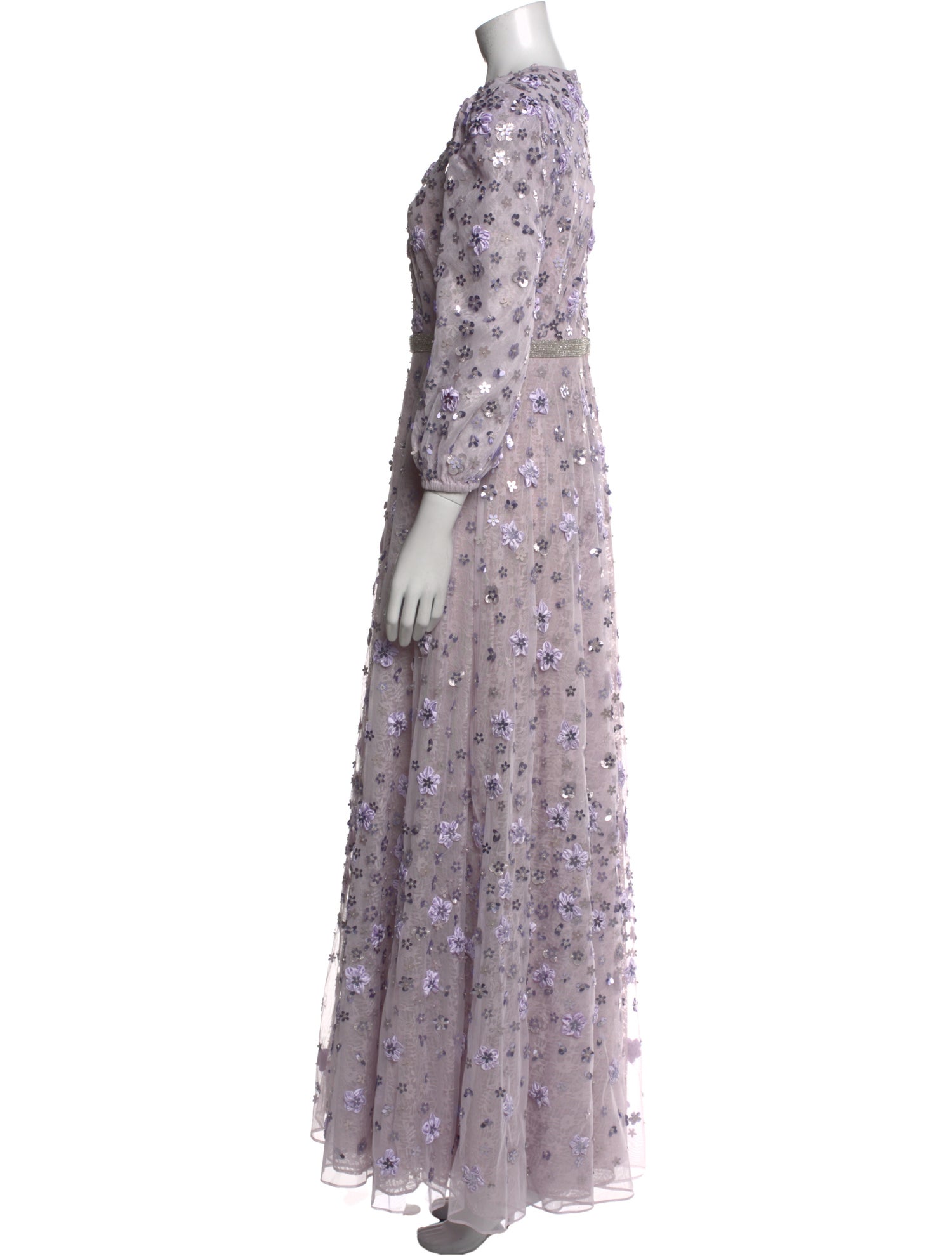 Mac Duggal Floral Print Long Dress w/ Tags