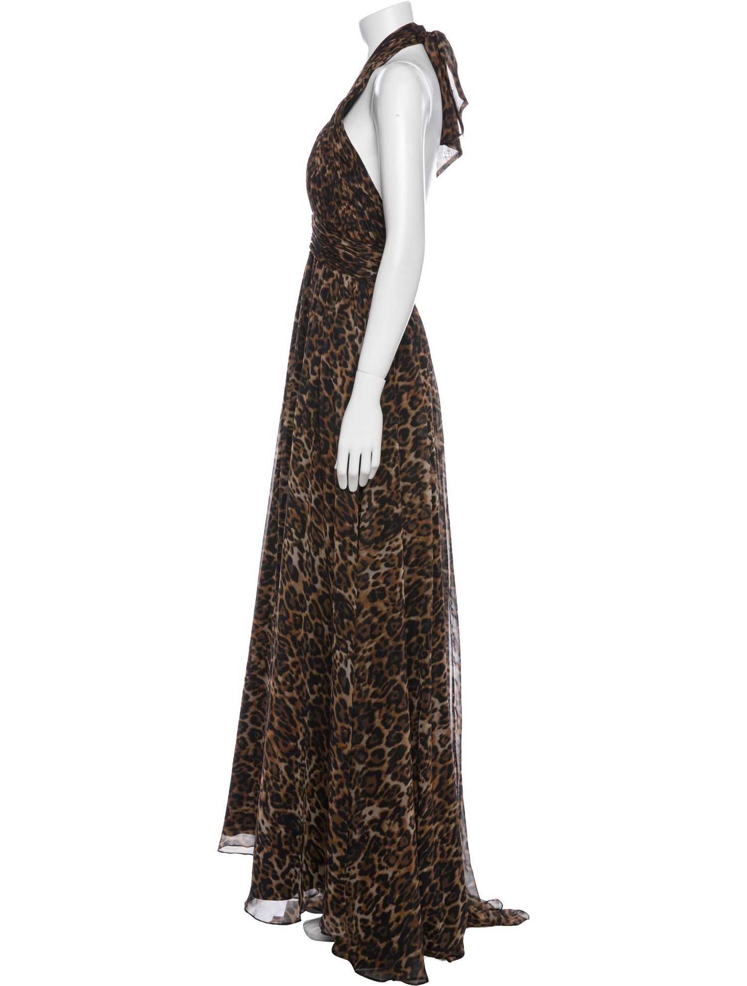 Mac Duggal Animal Print Long Dress