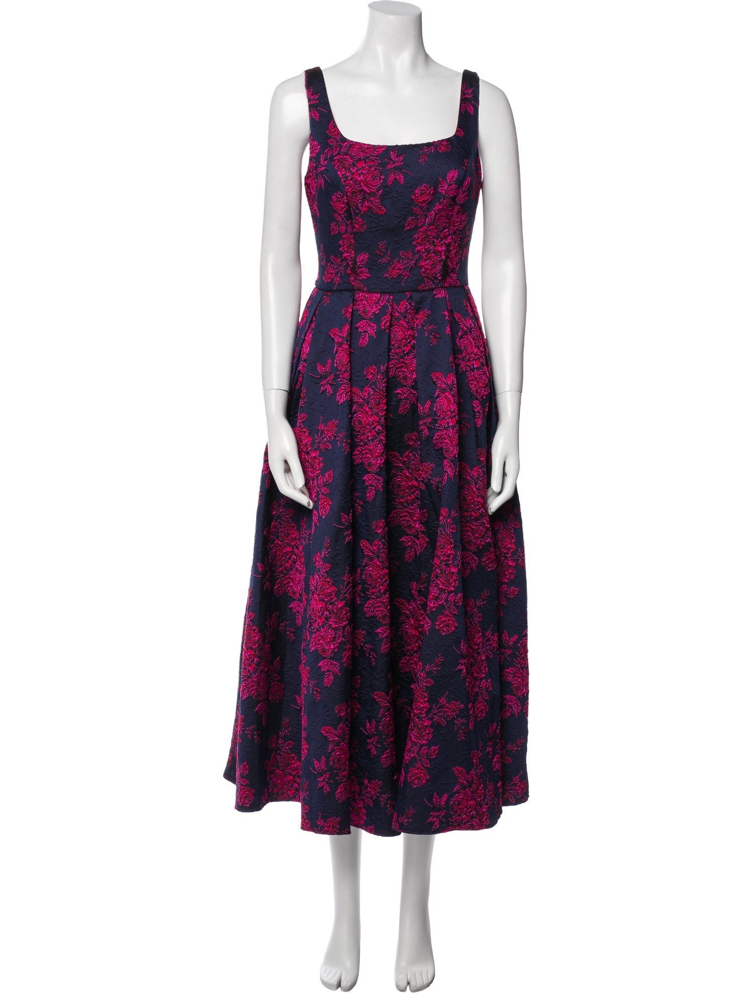 Mac Duggal Floral Print Long Dress