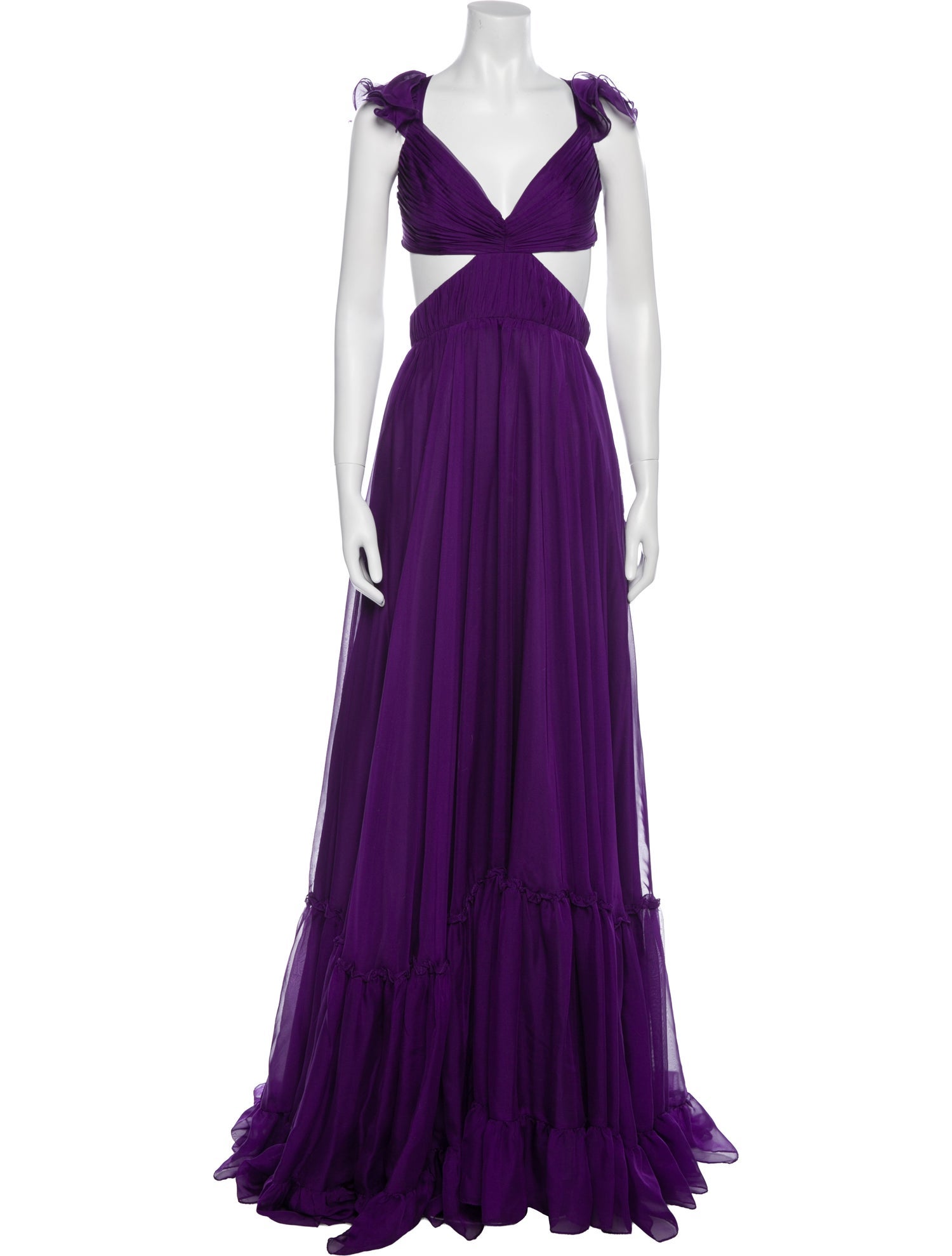 Mac Duggal V-Neck Long Dress