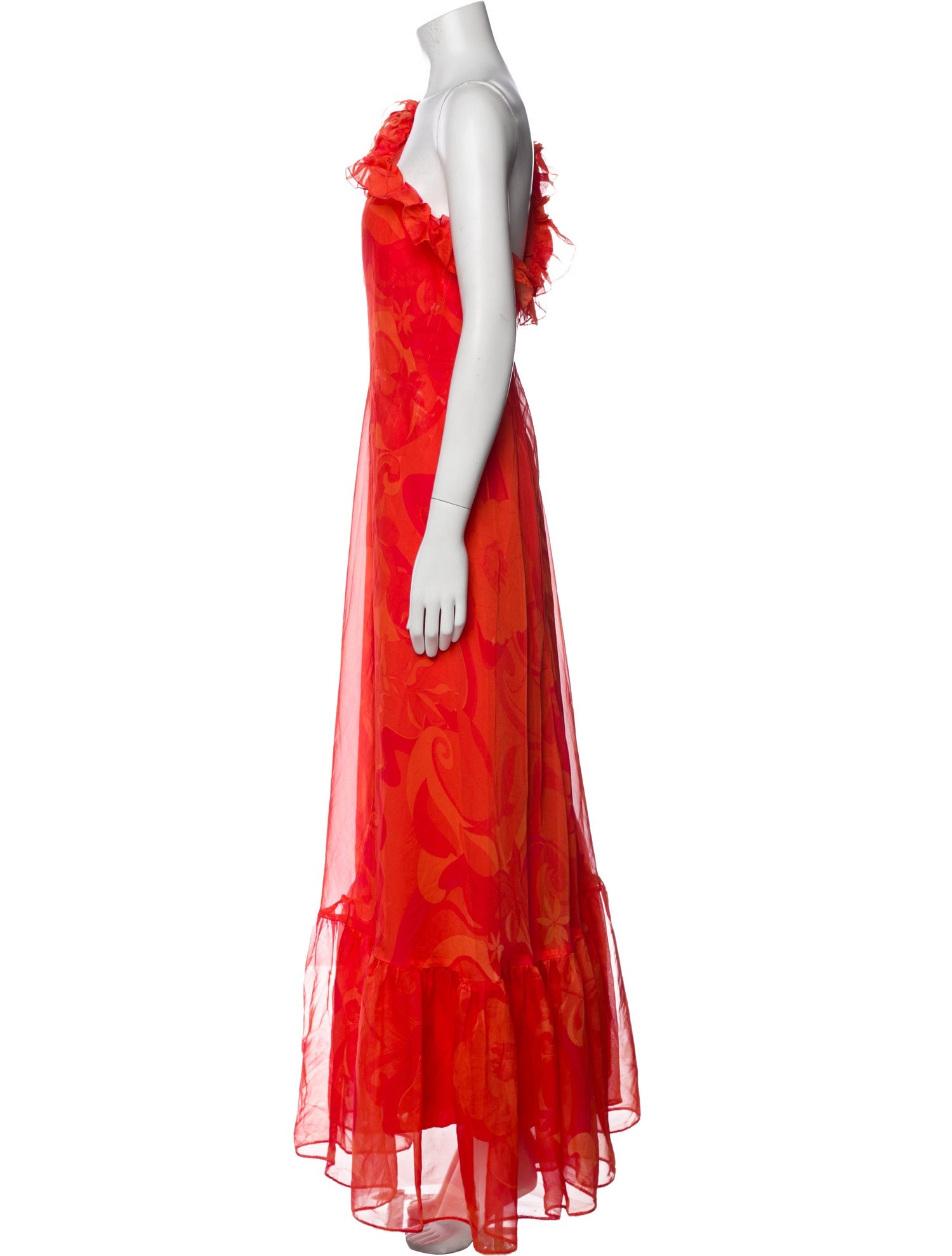 Mac Duggal Printed Long Dress