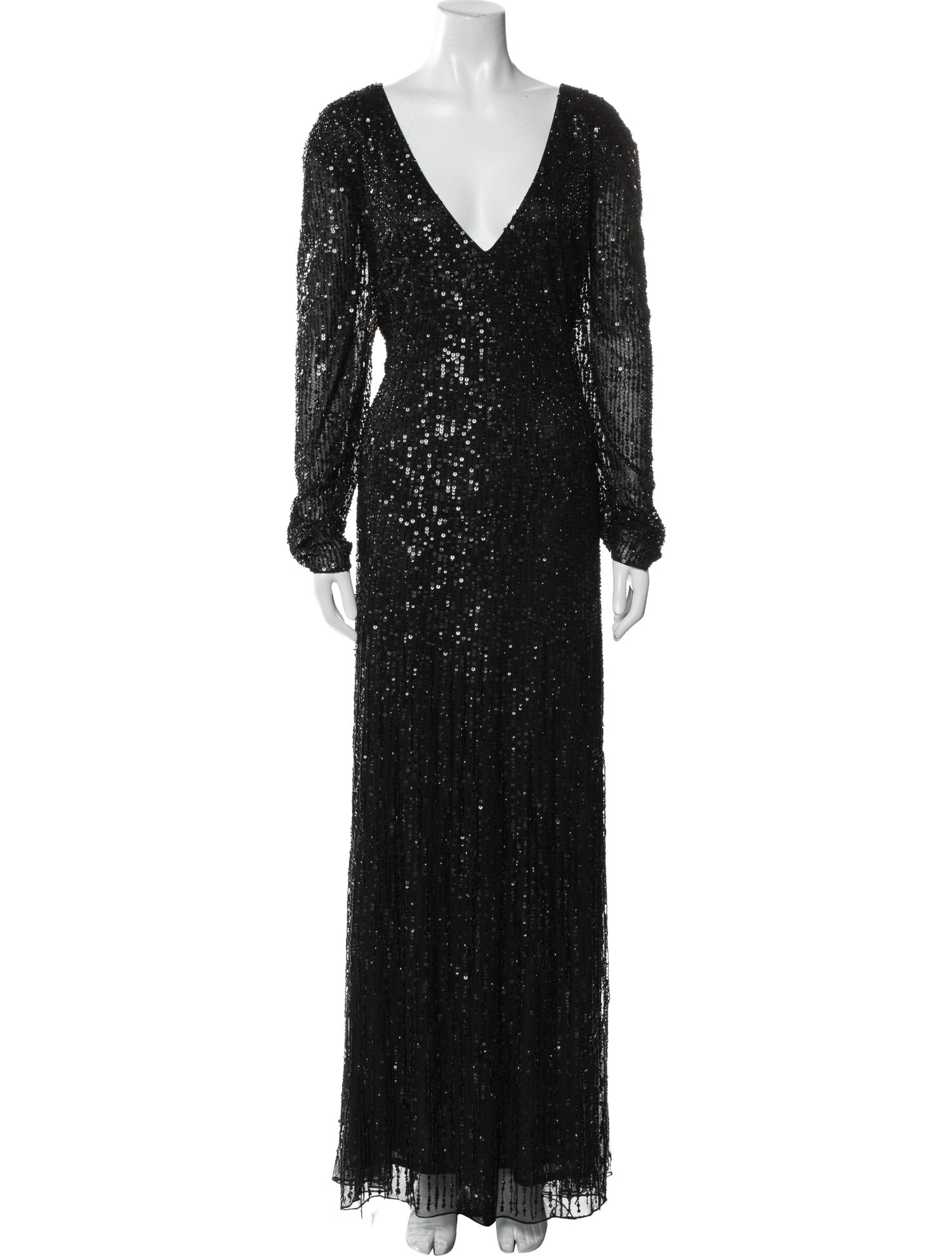 Mac Duggal V-Neck Long Dress