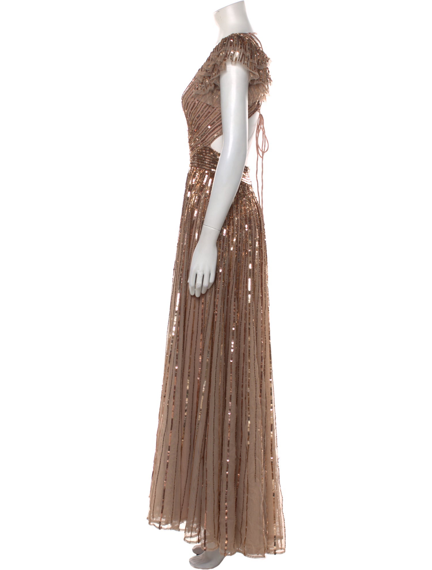 Mac Duggal V-Neck Long Dress