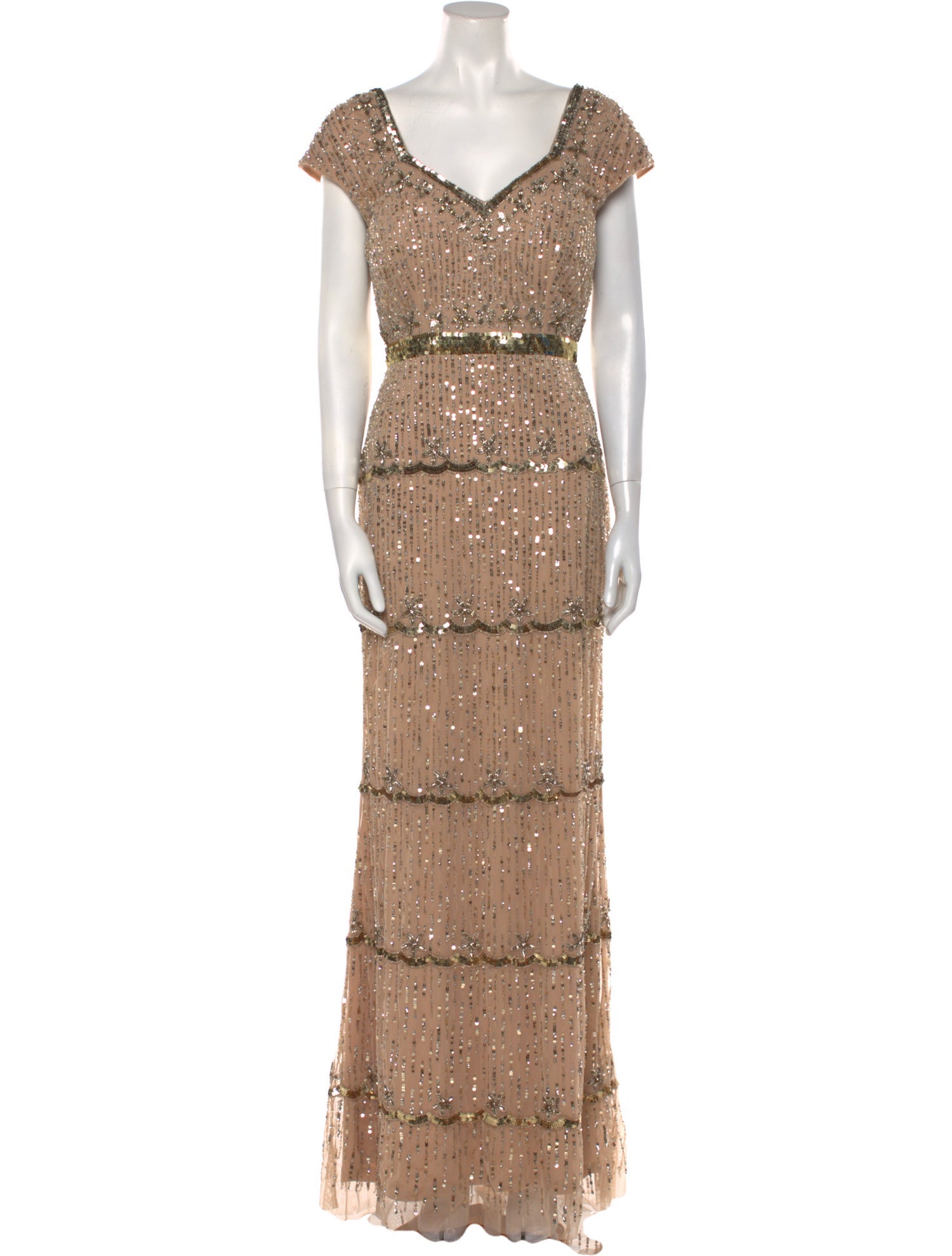 Mac Duggal Patterned Long Dress