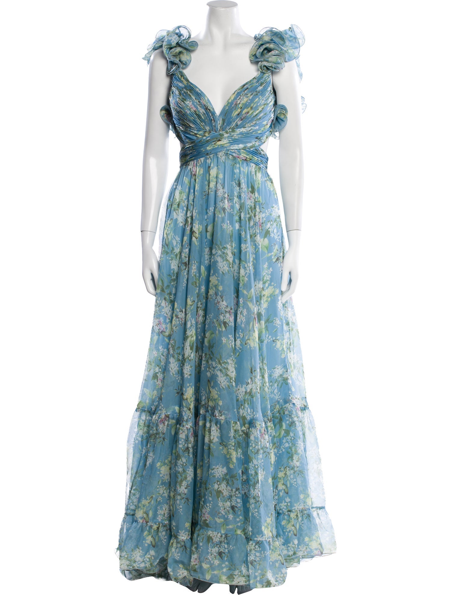 Mac Duggal Floral Print Mini Dress