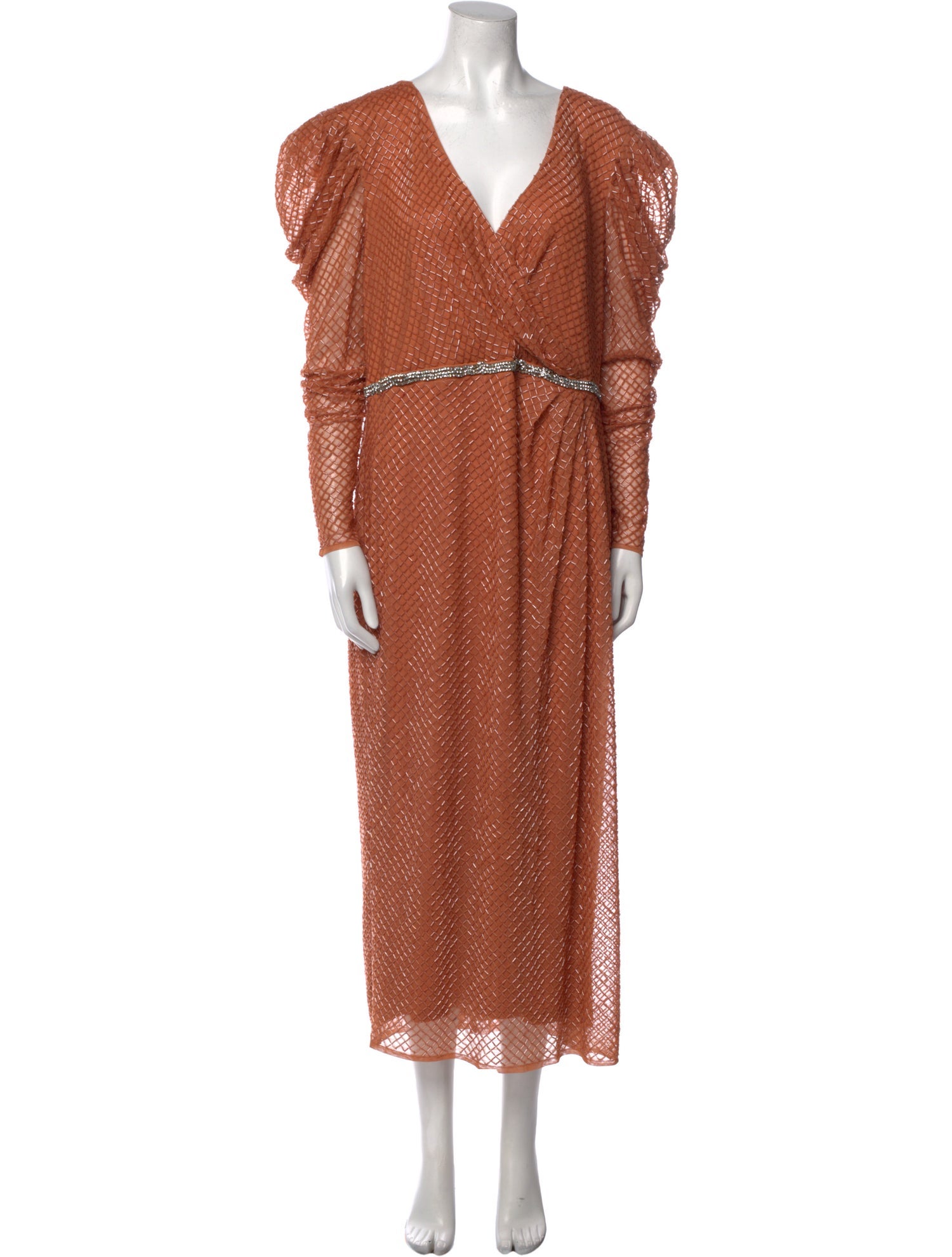 Mac Duggal V-Neck Long Dress