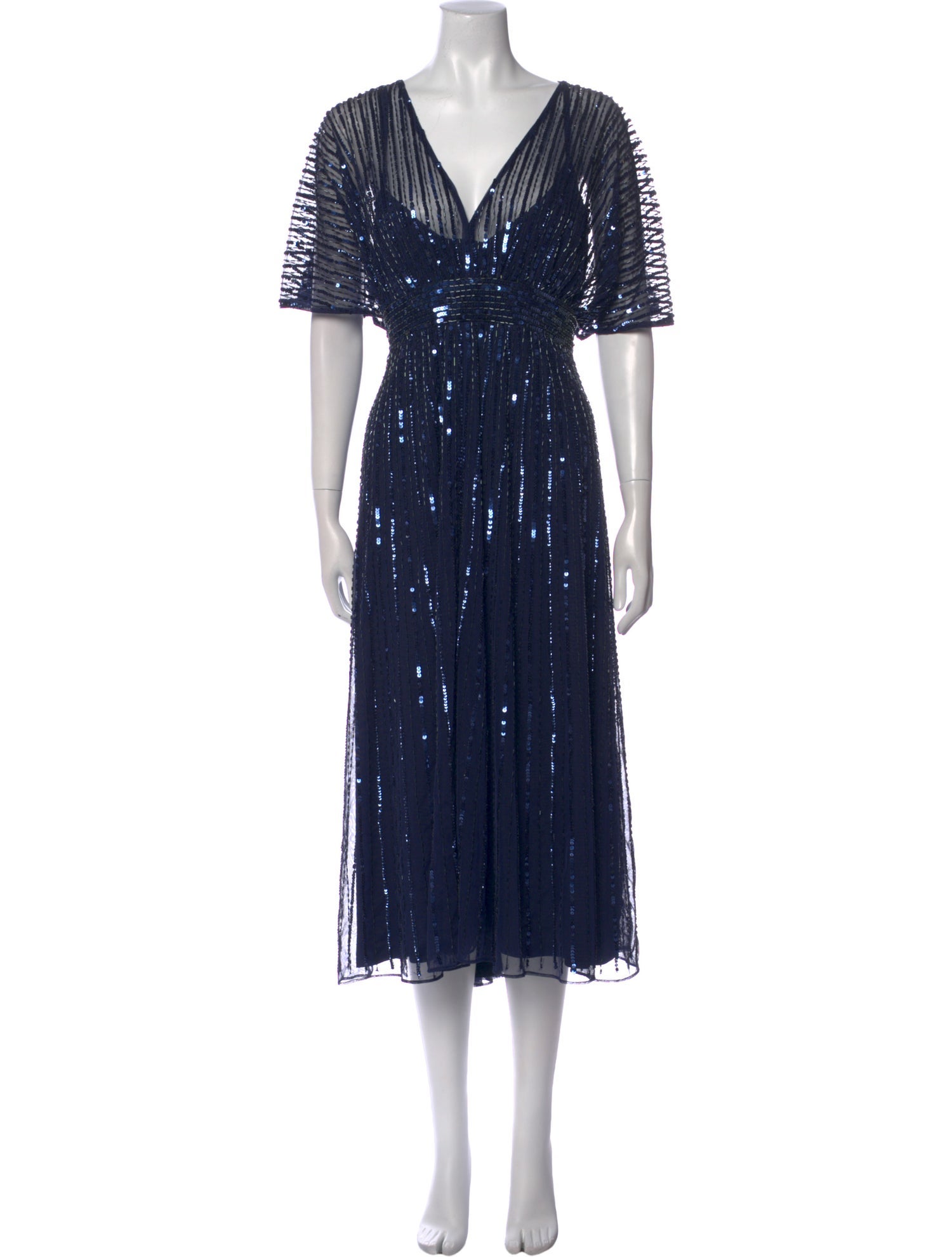 Mac Duggal V-Neck Long Dress