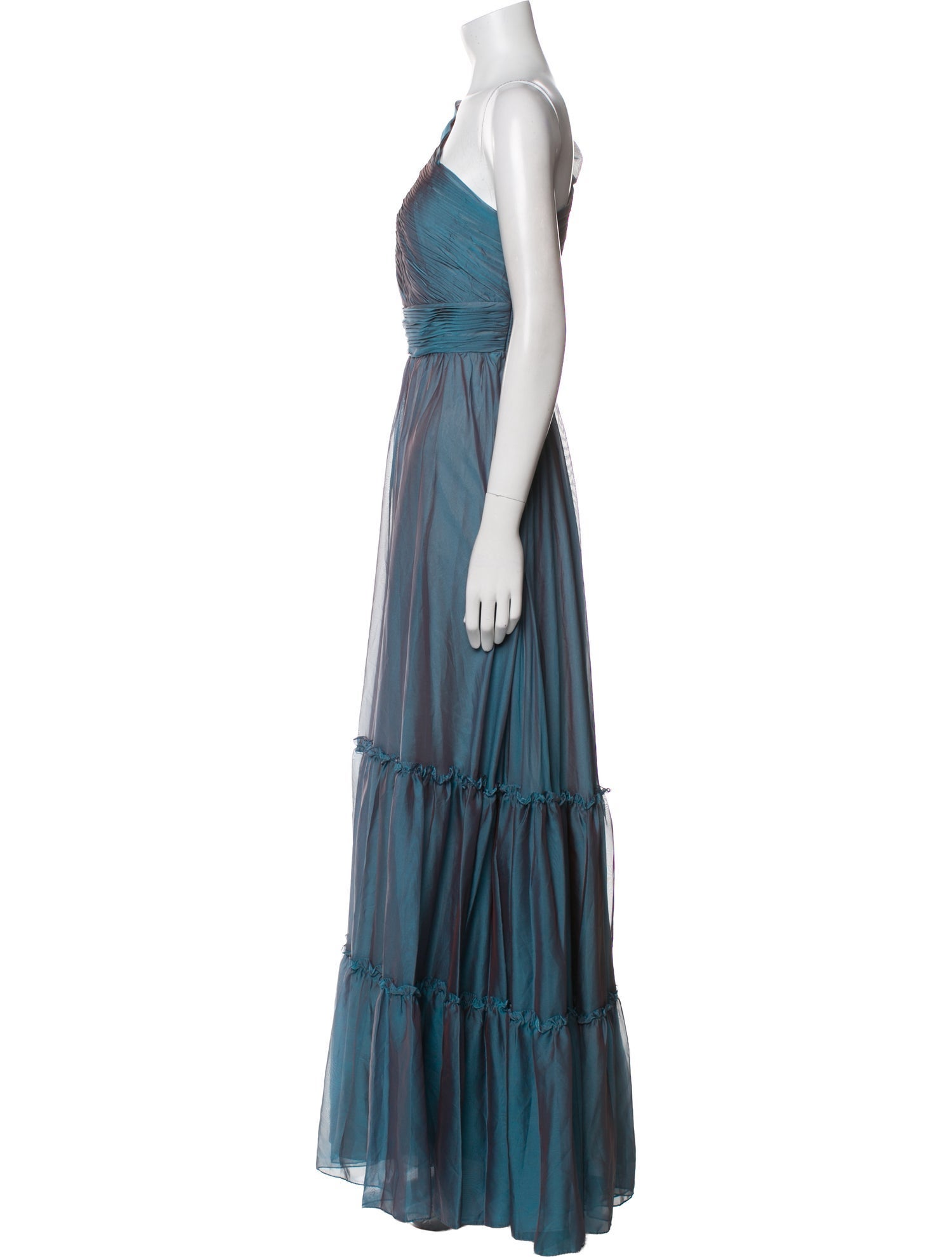 Mac Duggal One-Shoulder Long Dress