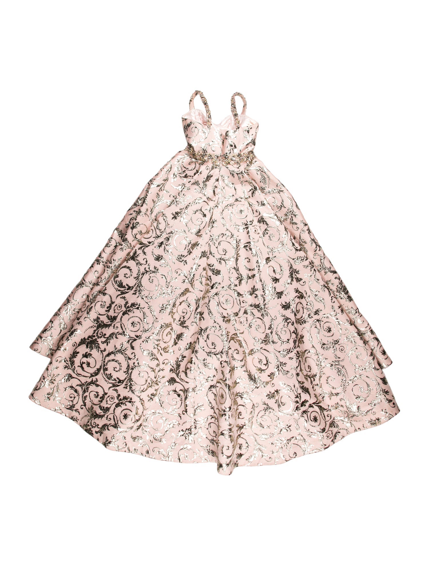 Mac Duggal Paisley Print Long Dress