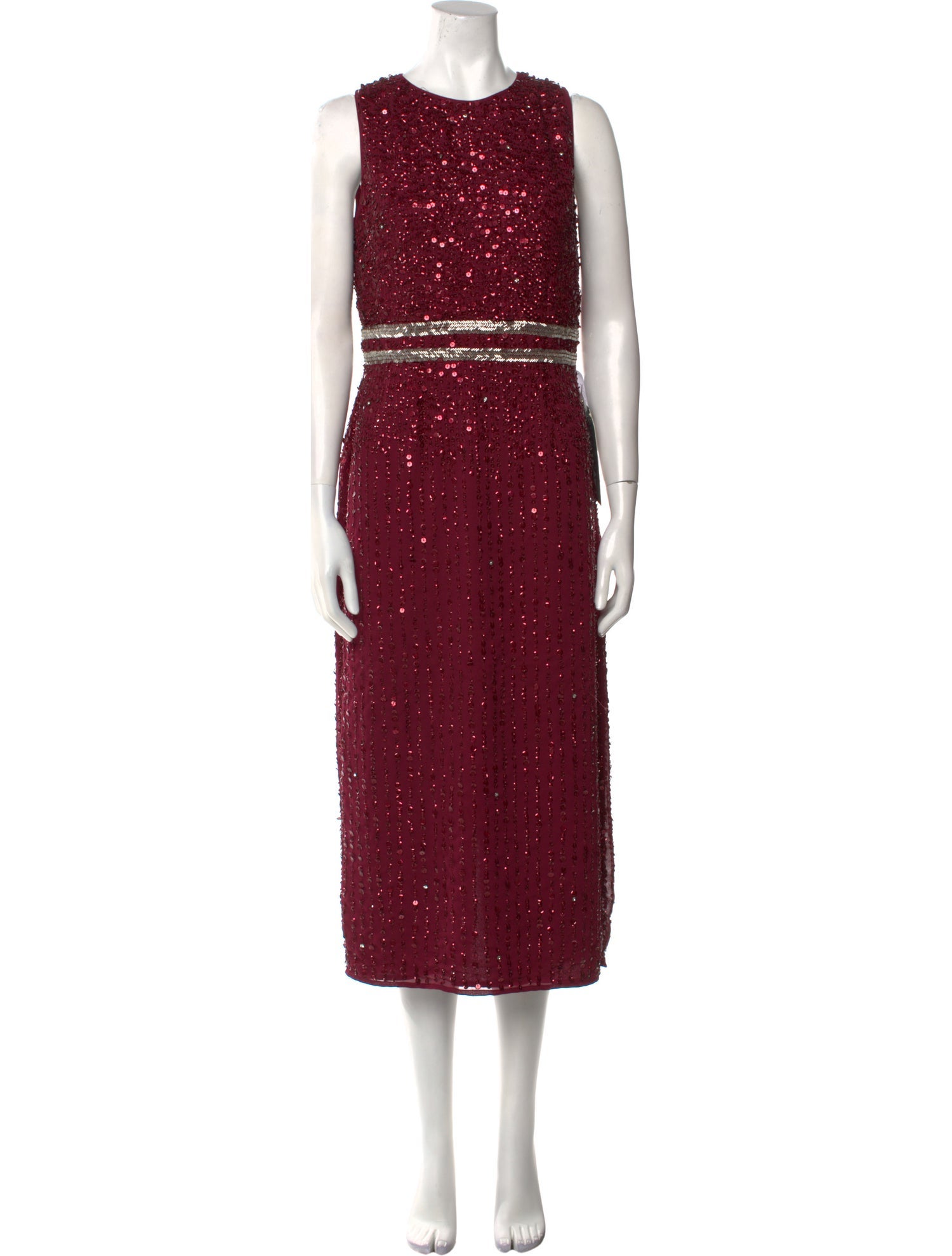 Mac Duggal Crew Neck Midi Length Dress w/ Tags