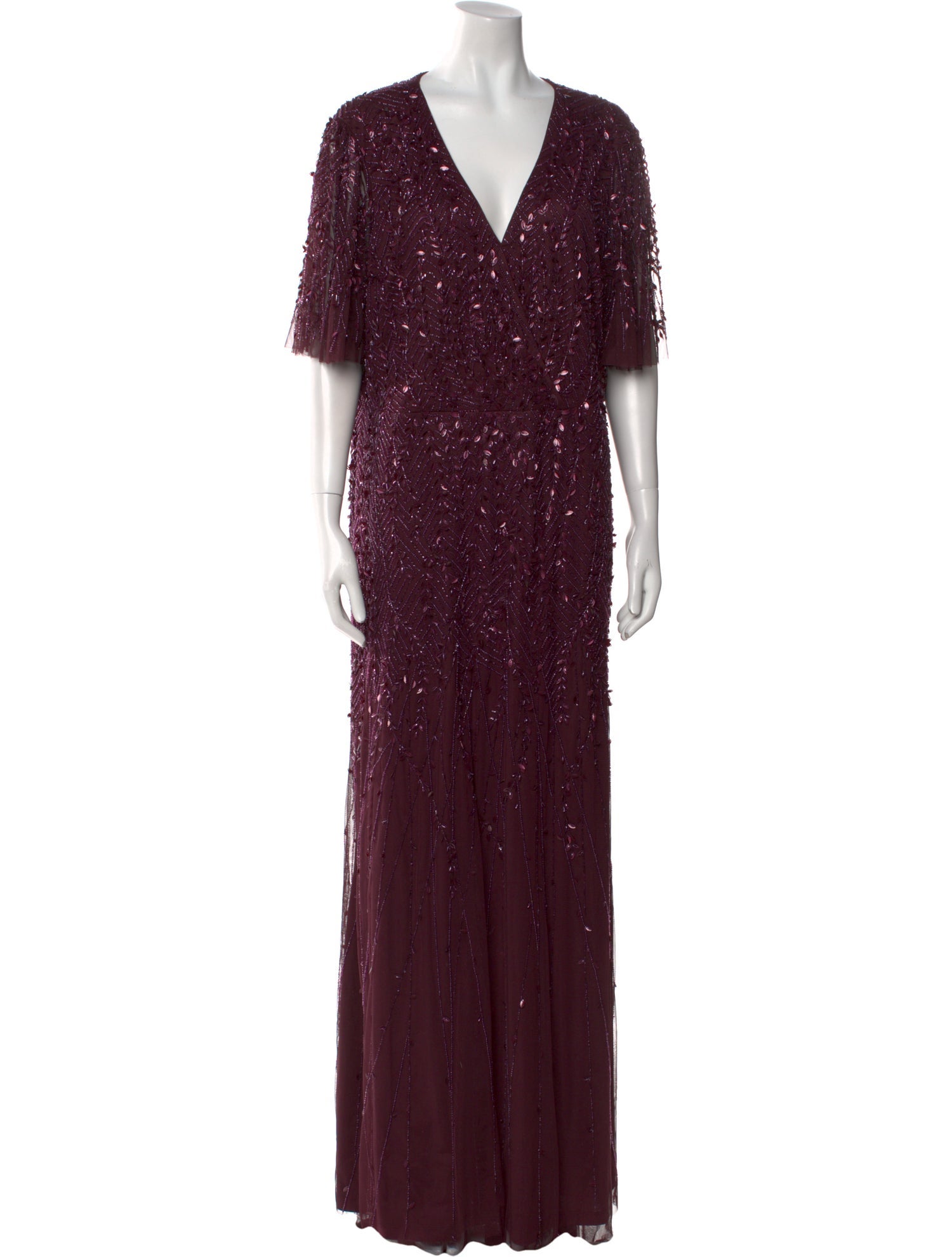 Mac Duggal V-Neck Long Dress