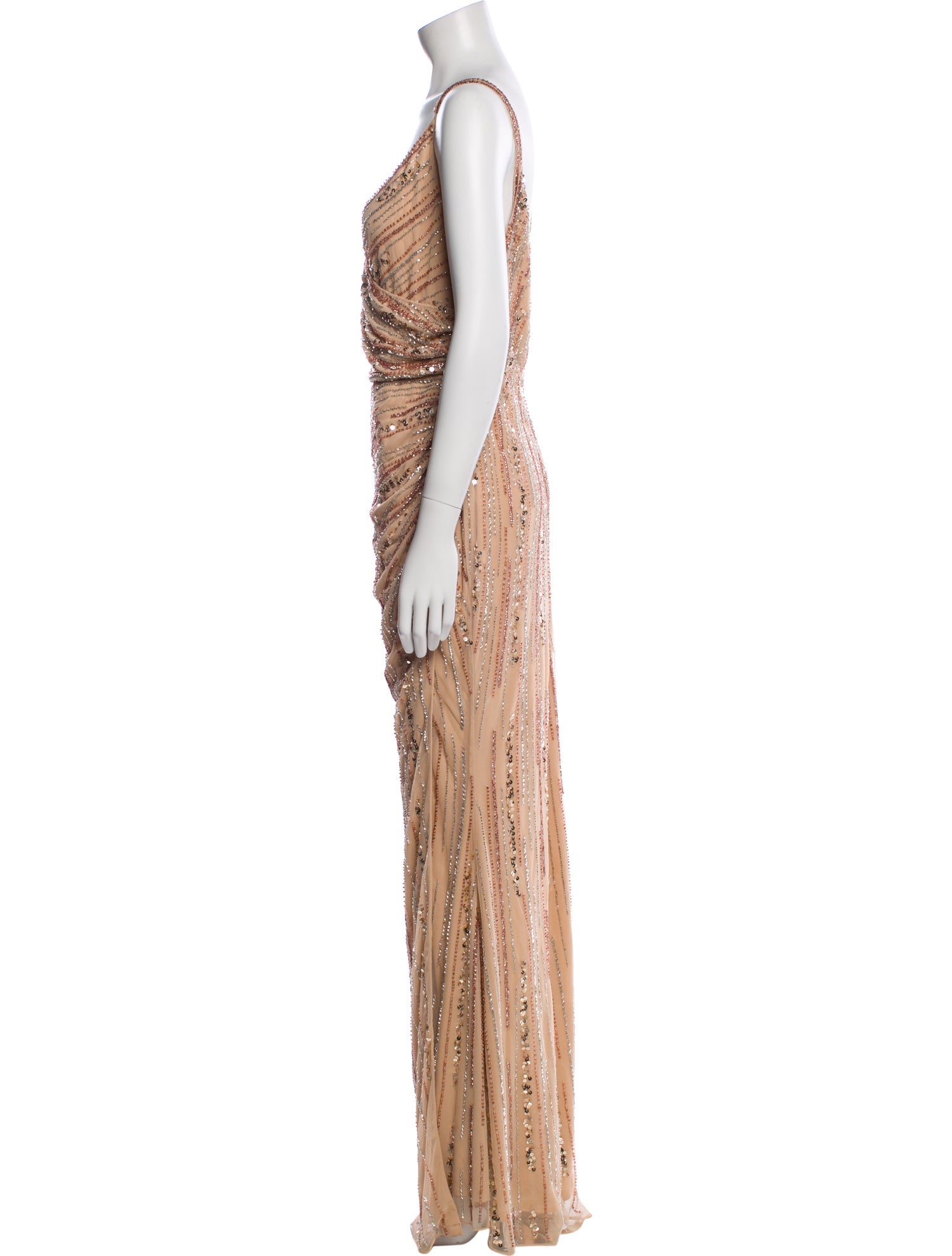 Mac Duggal Patterned Long Dress