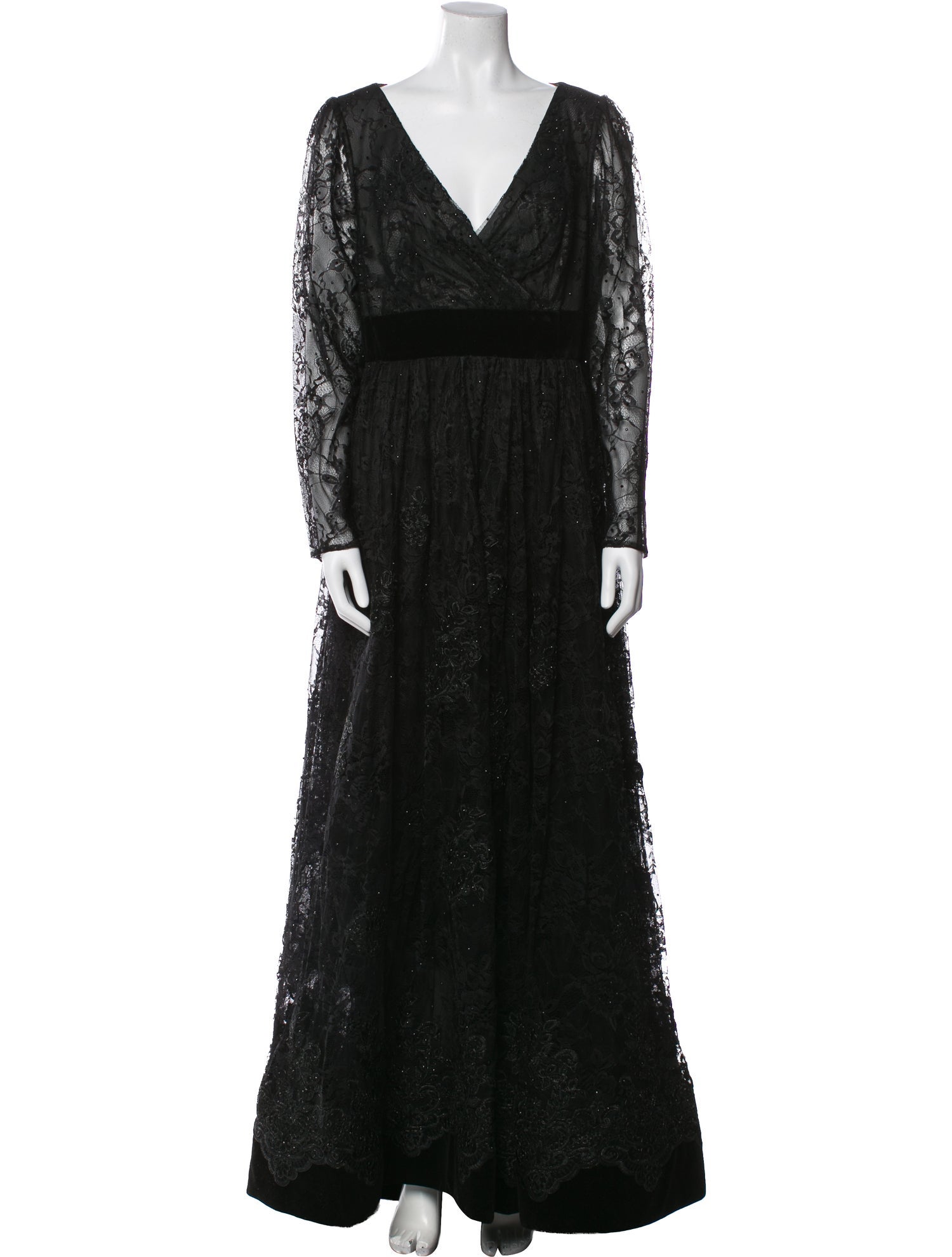 Mac Duggal V-Neck Long Dress