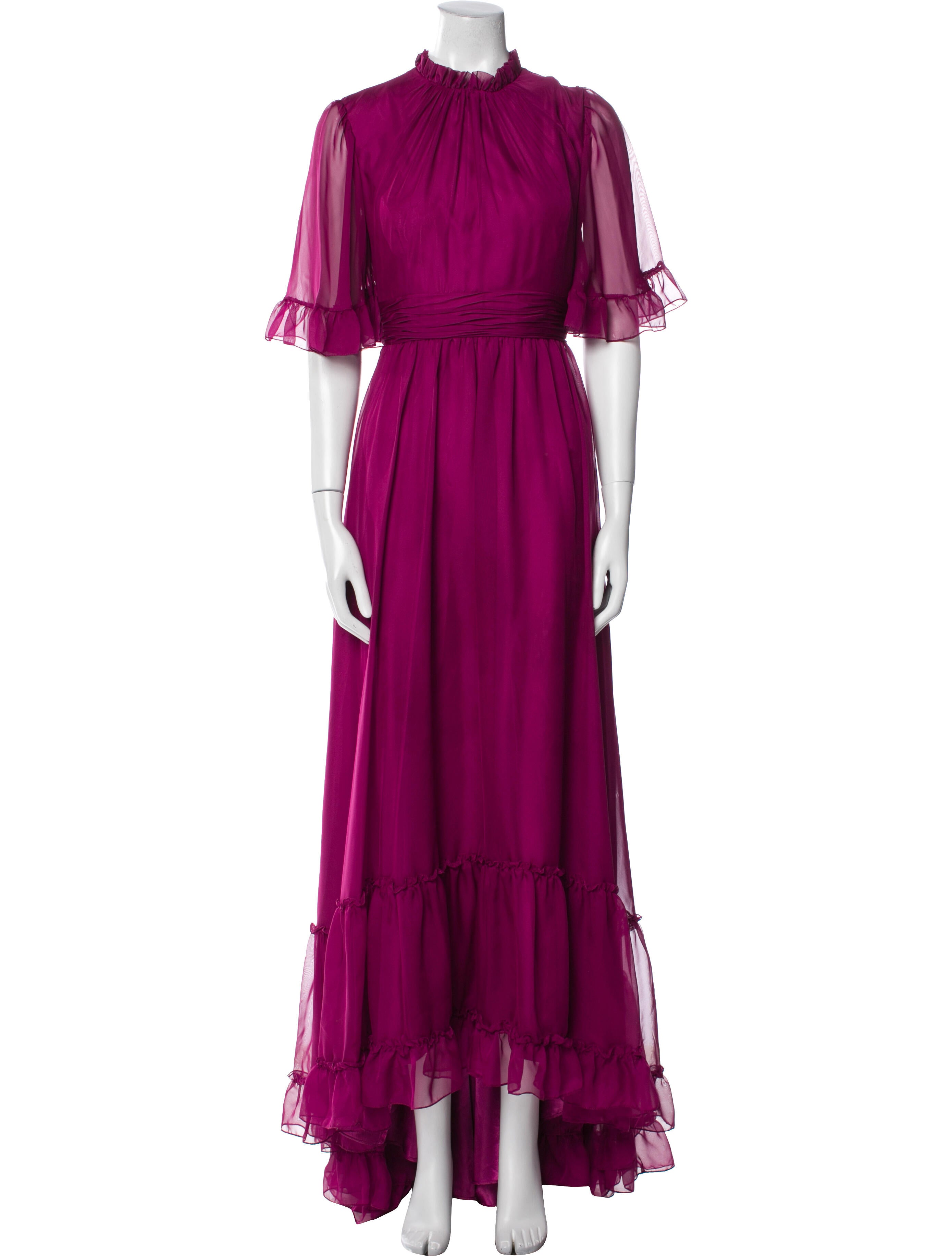 Mac Duggal Mock Neck Long Dress