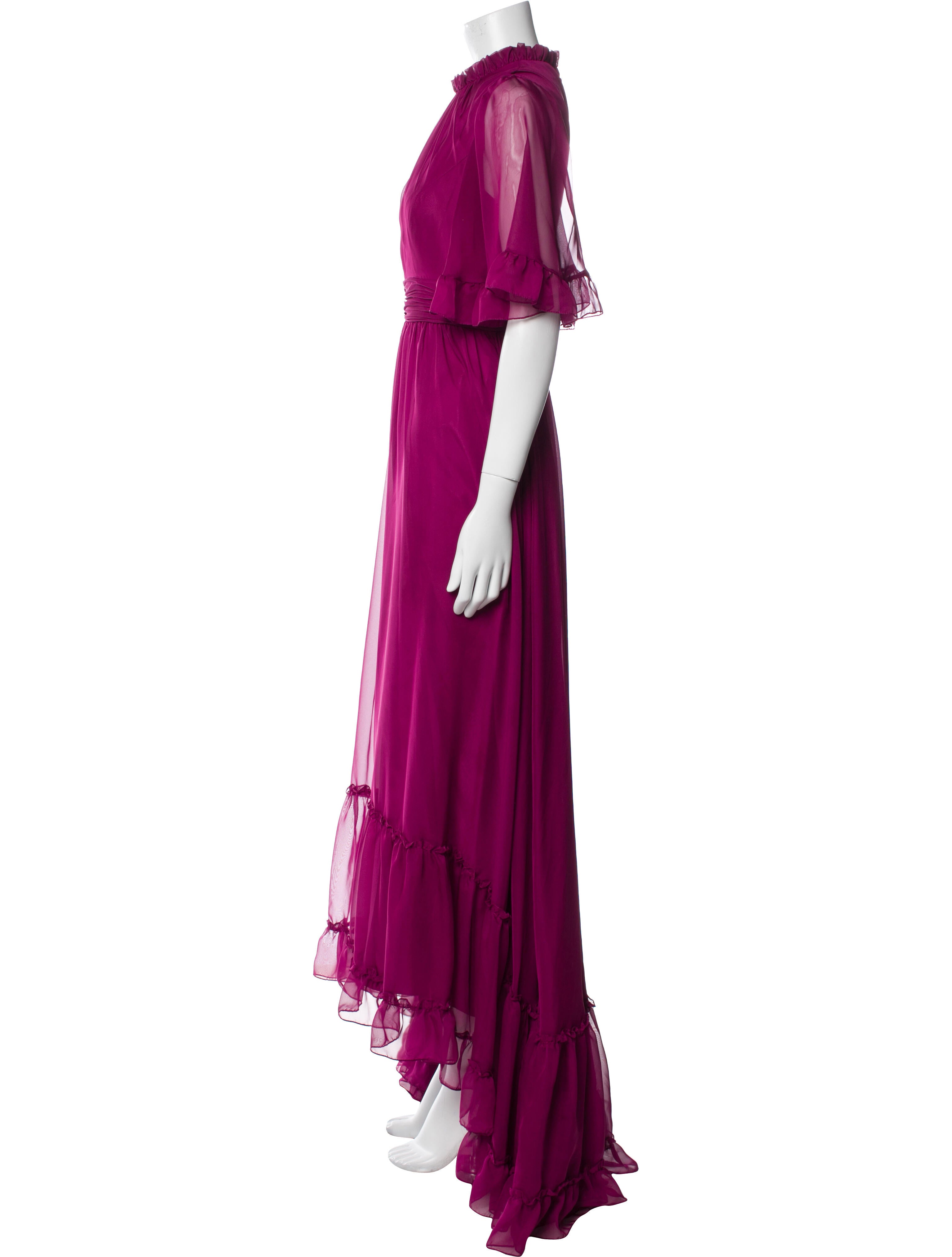 Mac Duggal Mock Neck Long Dress