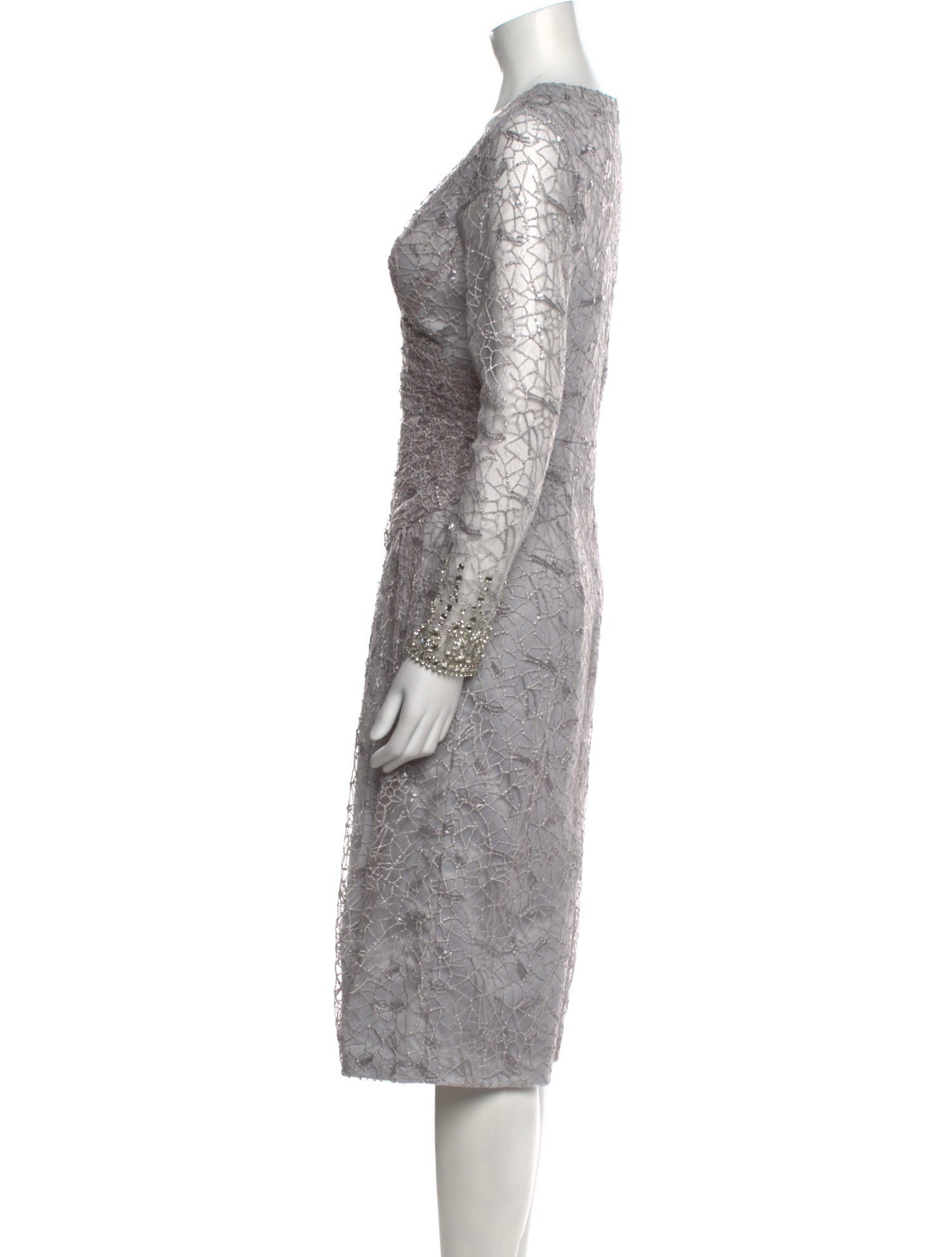 Mac Duggal V-Neck Midi Length Dress