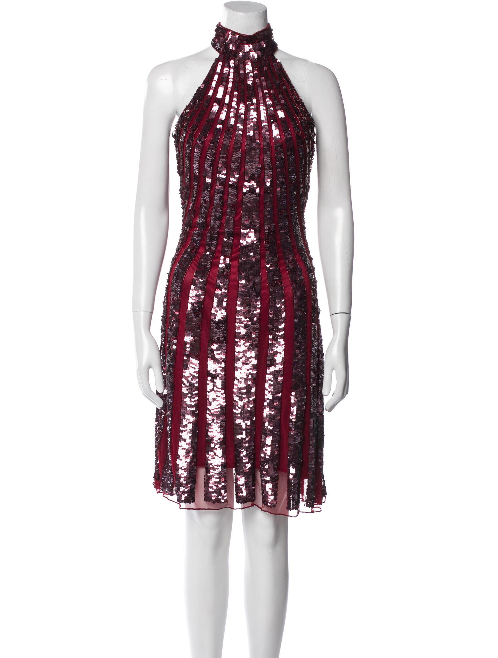 Mac Duggal Striped Knee-Length Dress