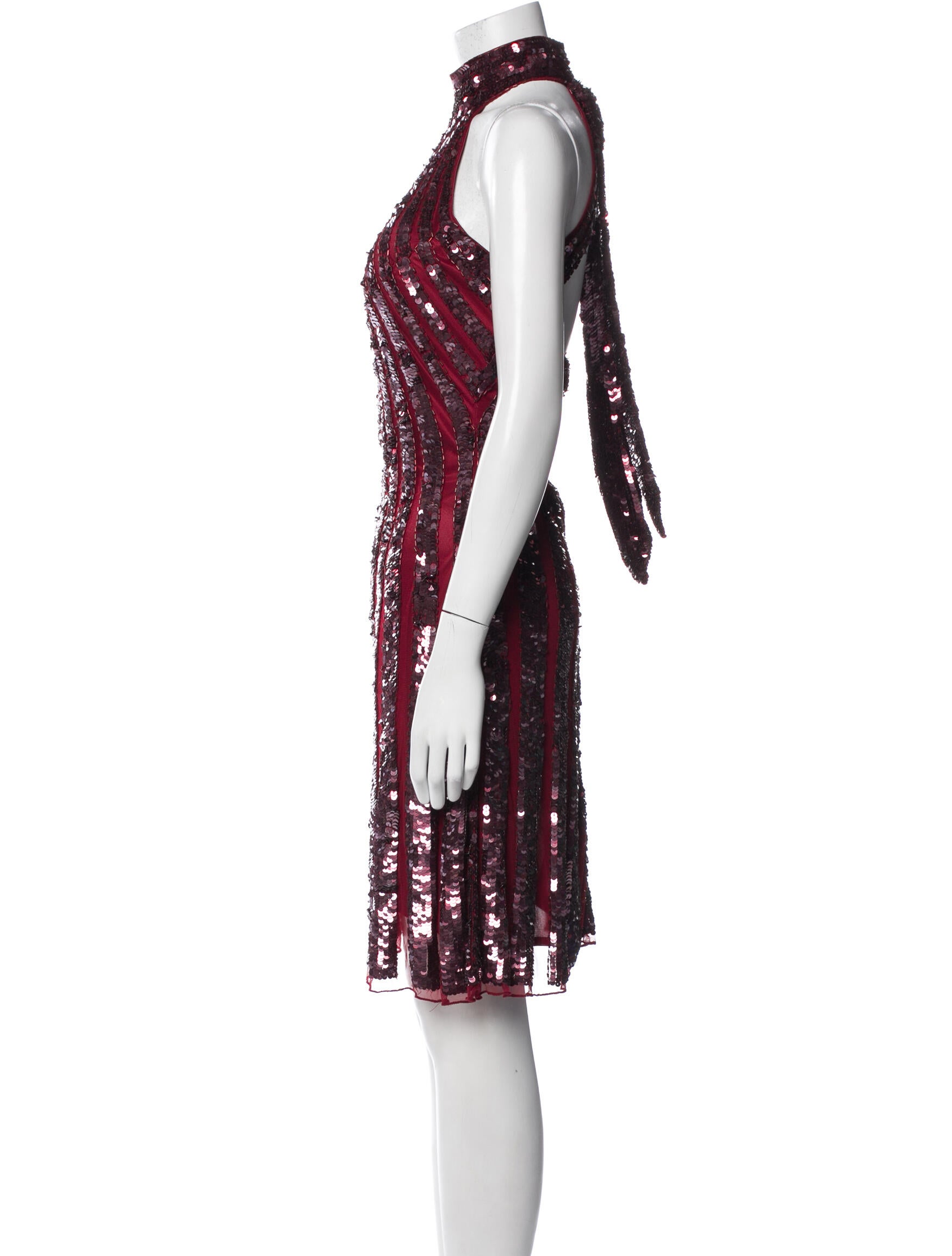 Mac Duggal Striped Knee-Length Dress