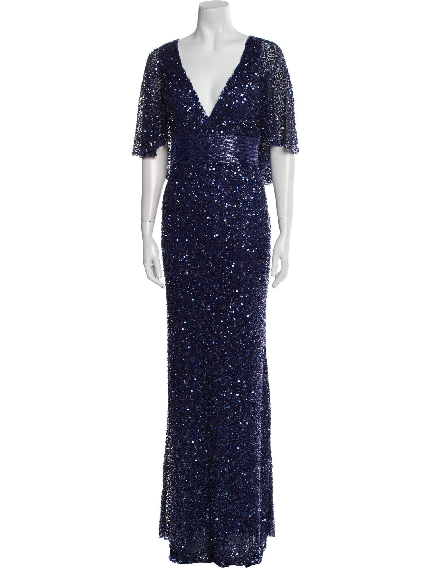 Mac Duggal Patterned Long Dress w/ Tags