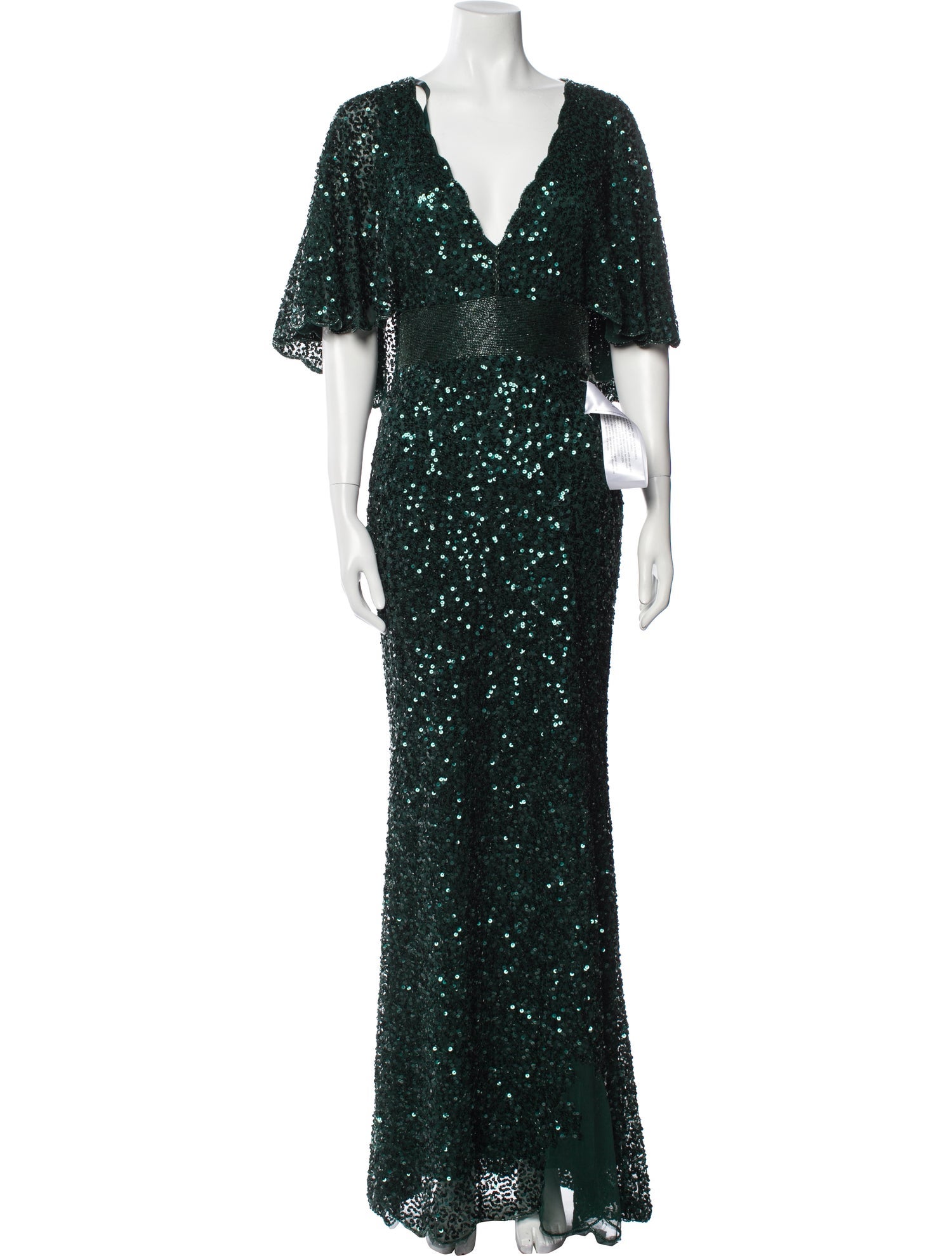 Mac Duggal V-Neck Long Dress