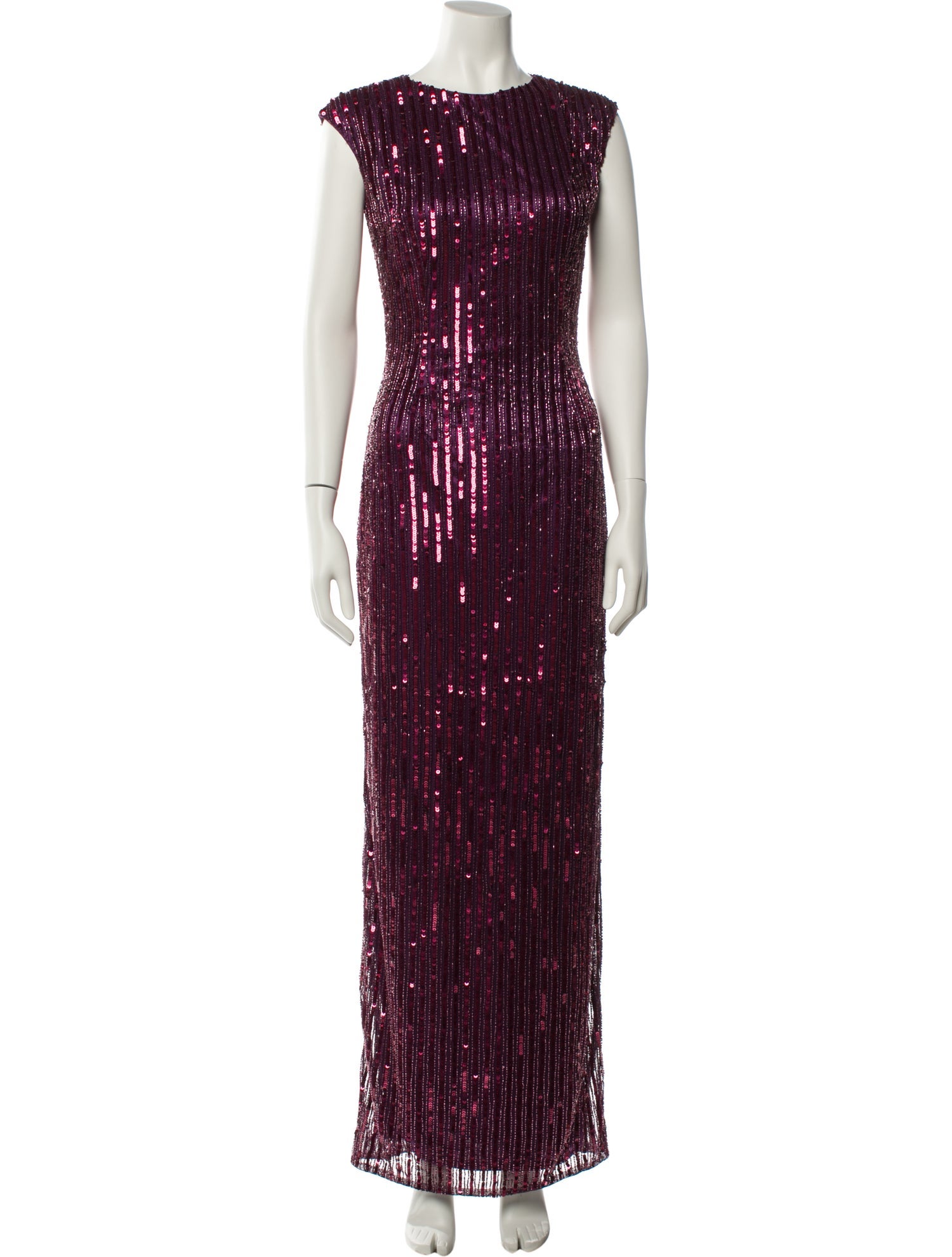 Mac Duggal Crew Neck Long Dress