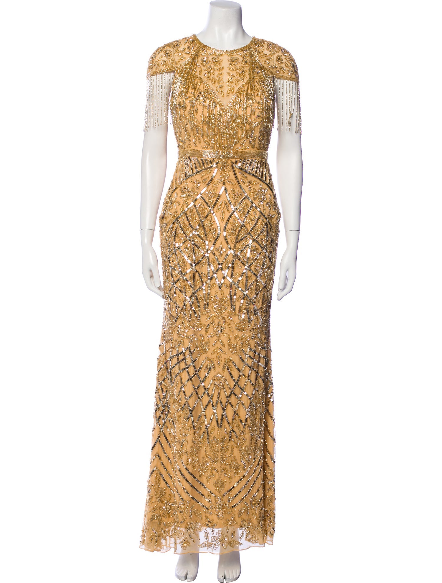 Mac Duggal Lace Pattern Long Dress w/ Tags