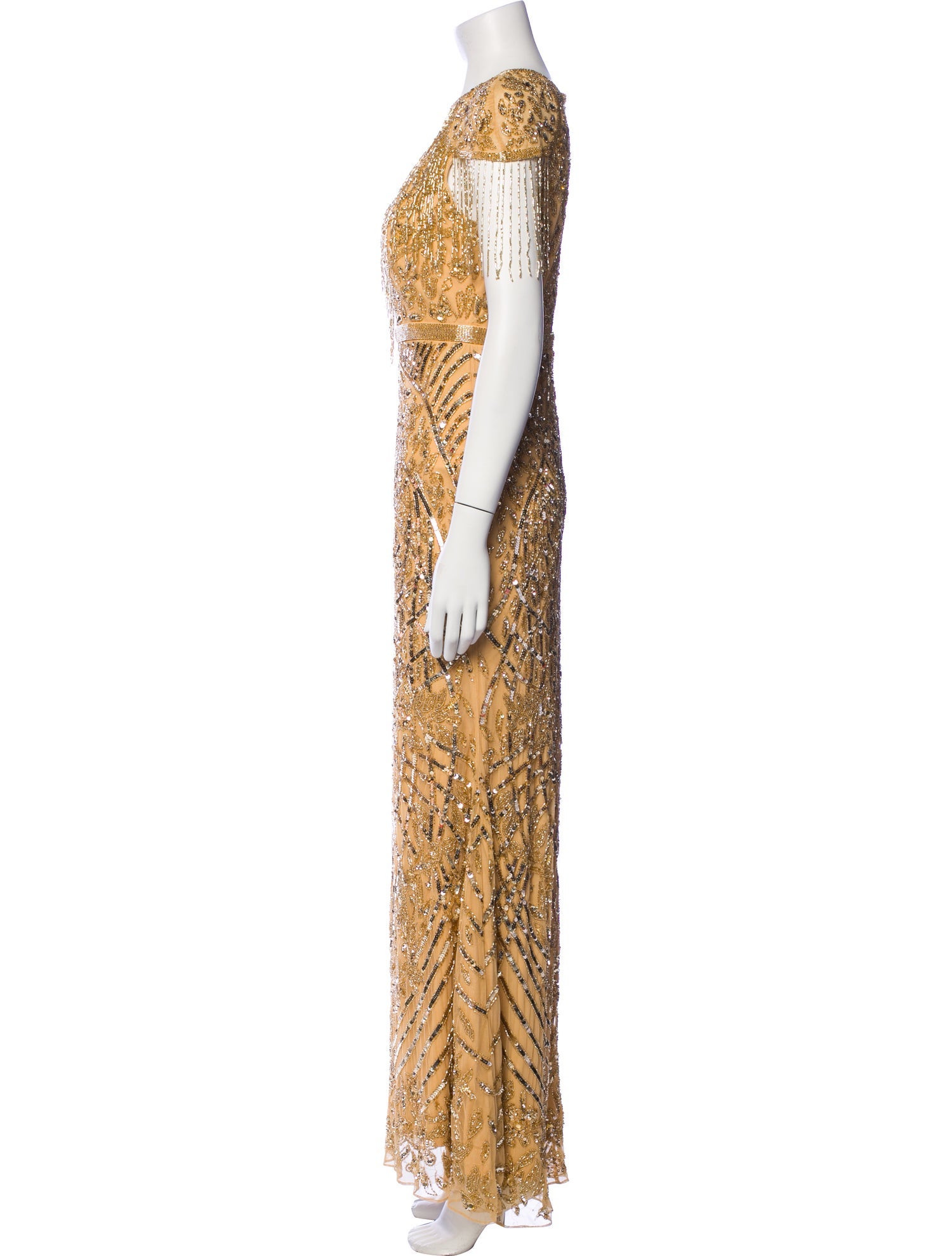 Mac Duggal Lace Pattern Long Dress w/ Tags