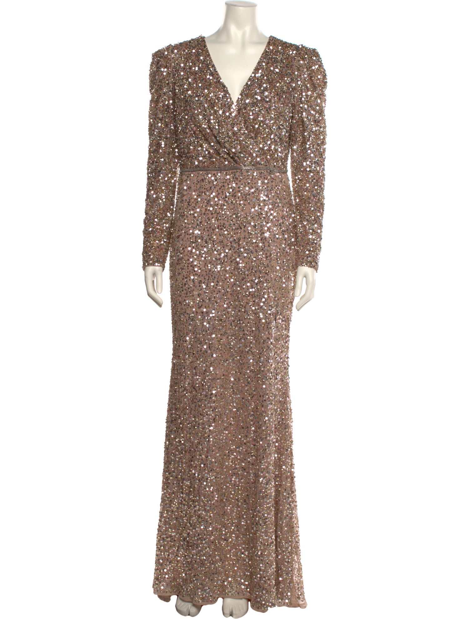 Mac Duggal V-Neck Long Dress