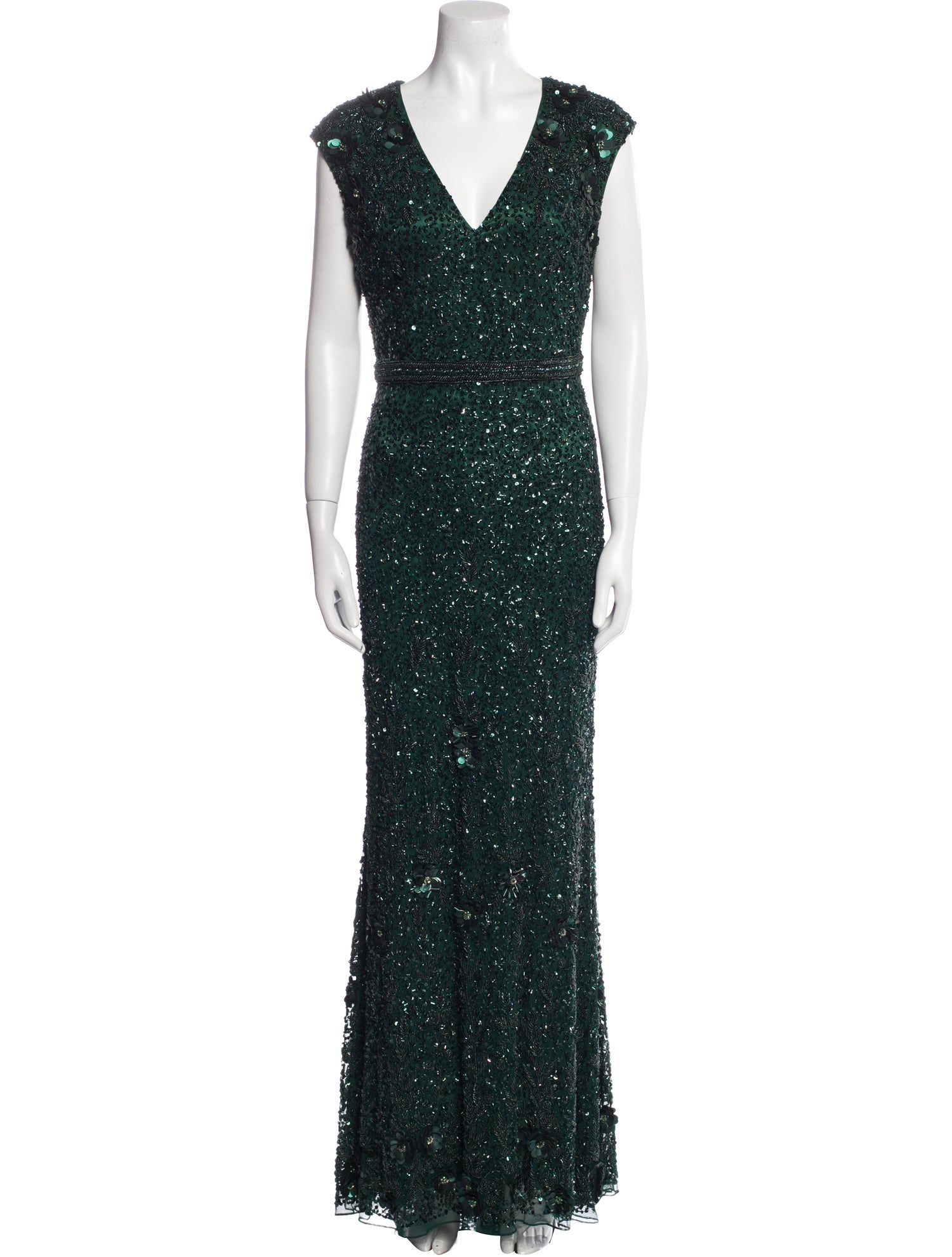 Mac Duggal V-Neck Long Dress